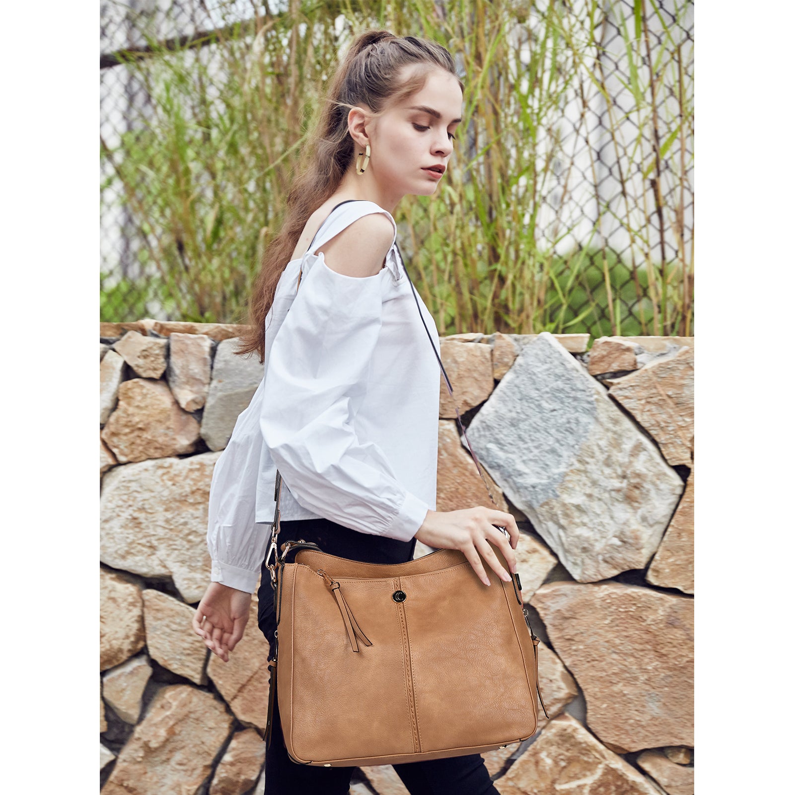 CLUCI Purses and Handbags for Women Leather Hobo Tote Fashion Ladies Crossbody Large Bucket Shoulder Bag