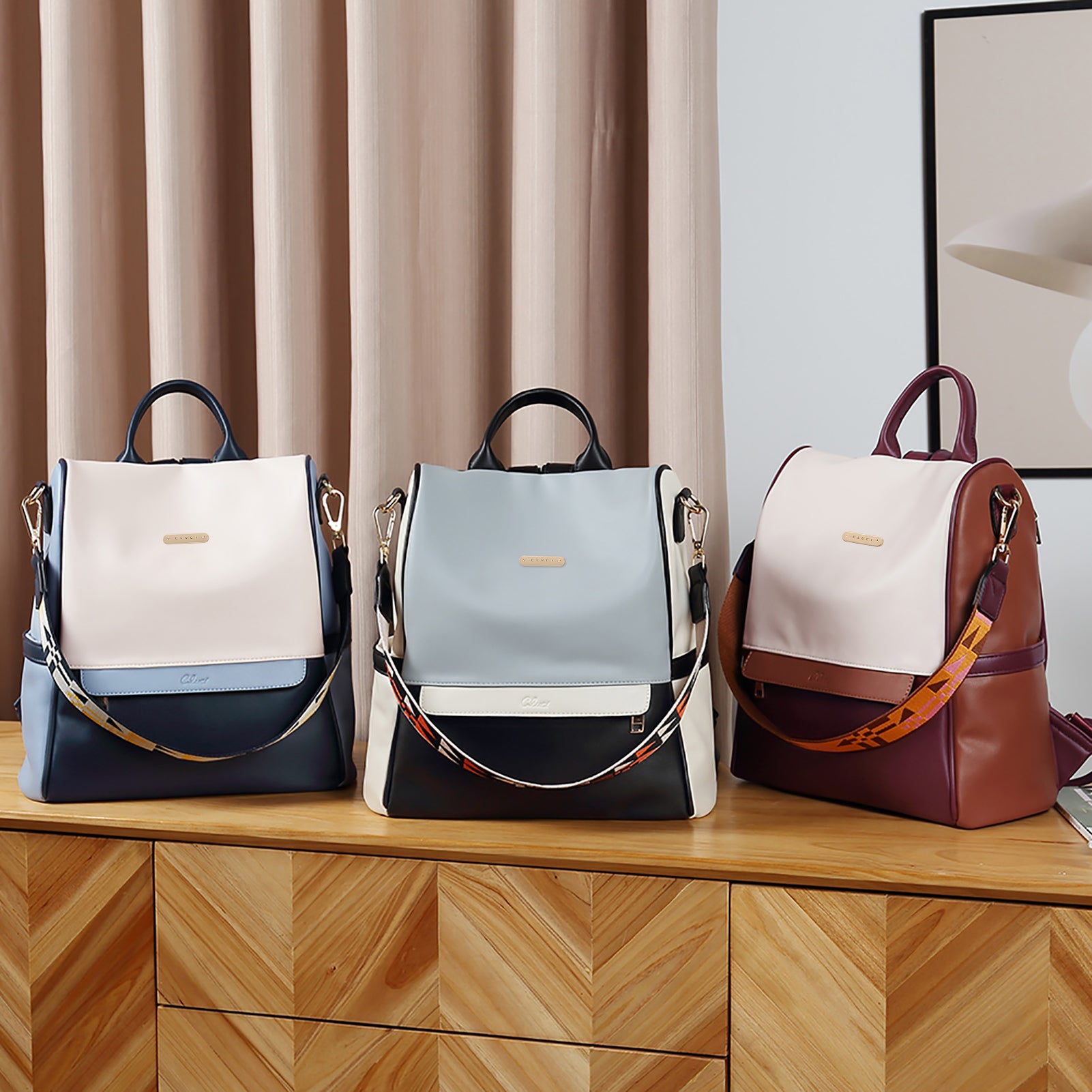 CLUCI Womens Backpack Purse Fashion Designer Travel Bag