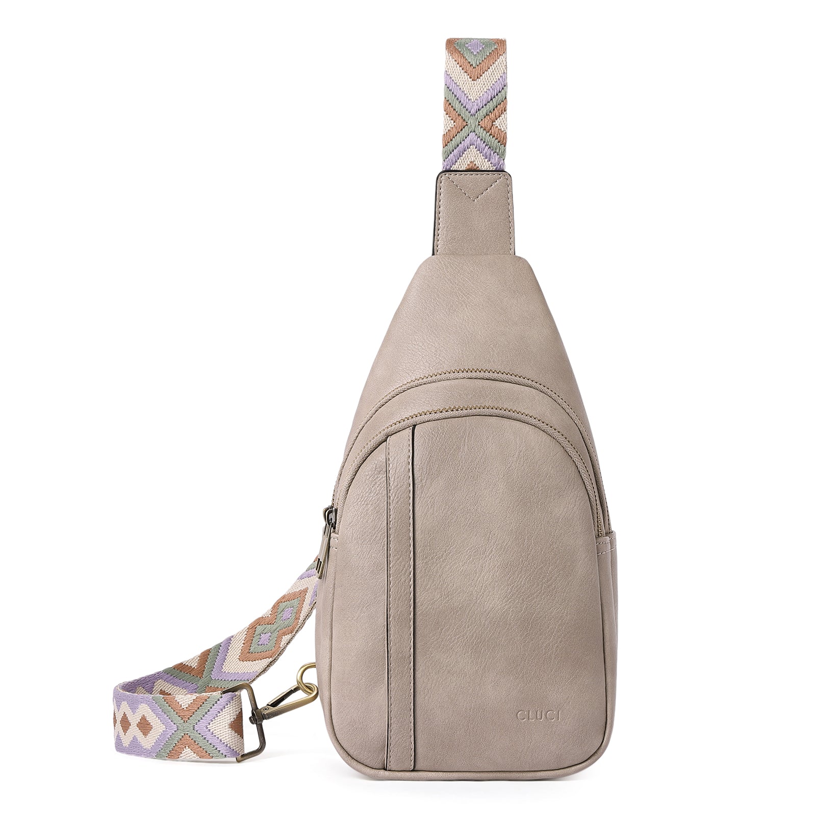 CLUCI Sling Bag Crossbody Bags for Woman Leather Cross Body Bag Sling Backpack Crossbody Chest Bag Daypack Travel