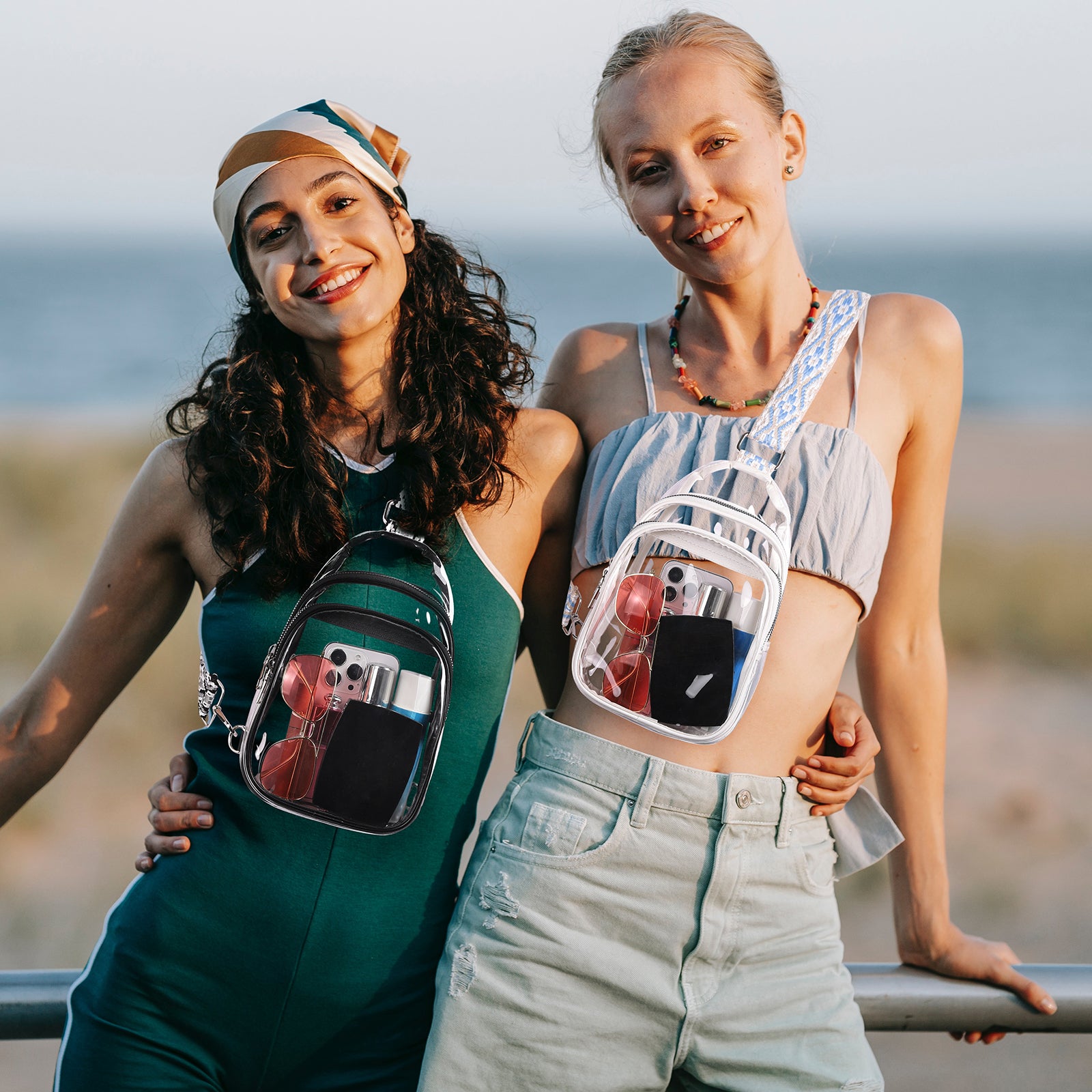 CLUCI Stadium TPU Transparent Clear Sling Bag