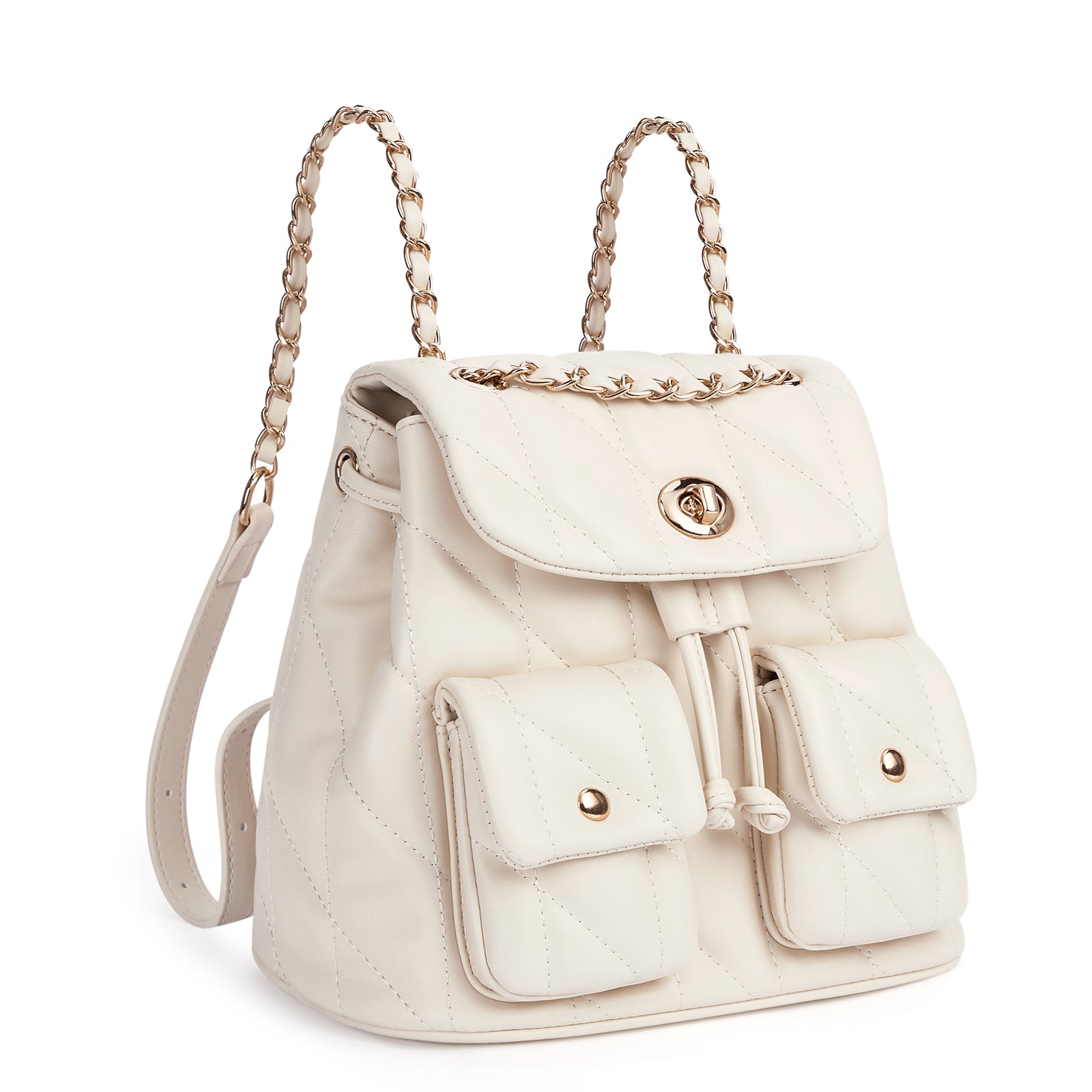 CLUCI Small Backpack Purse for Women,Mini Vegan Leather Tabby Backpack for Woman Quilted Bookbag Crossbody Bag