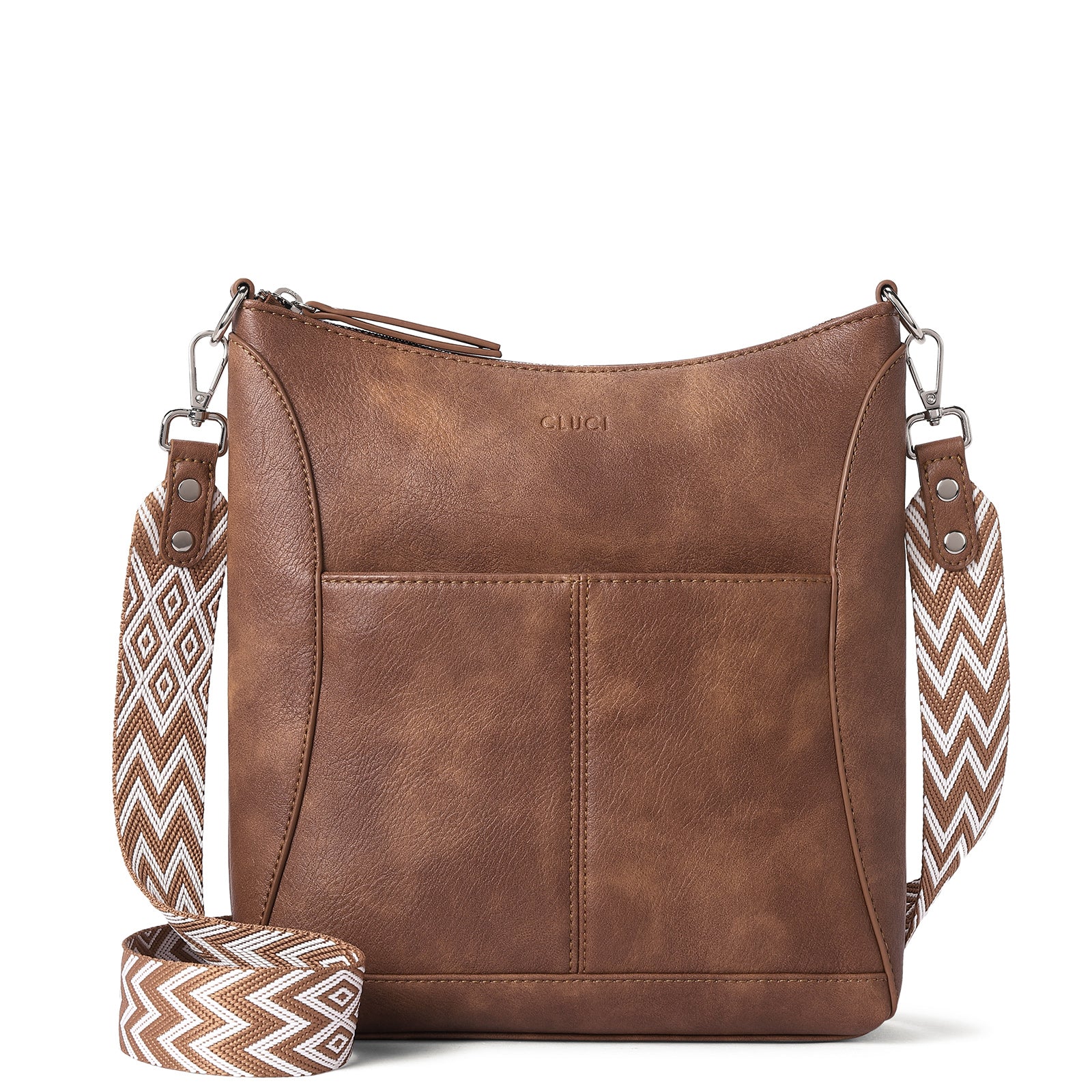 Crossbody for Women Vegan Leather Hobo Bags Casual Satchel with Guitar Strap