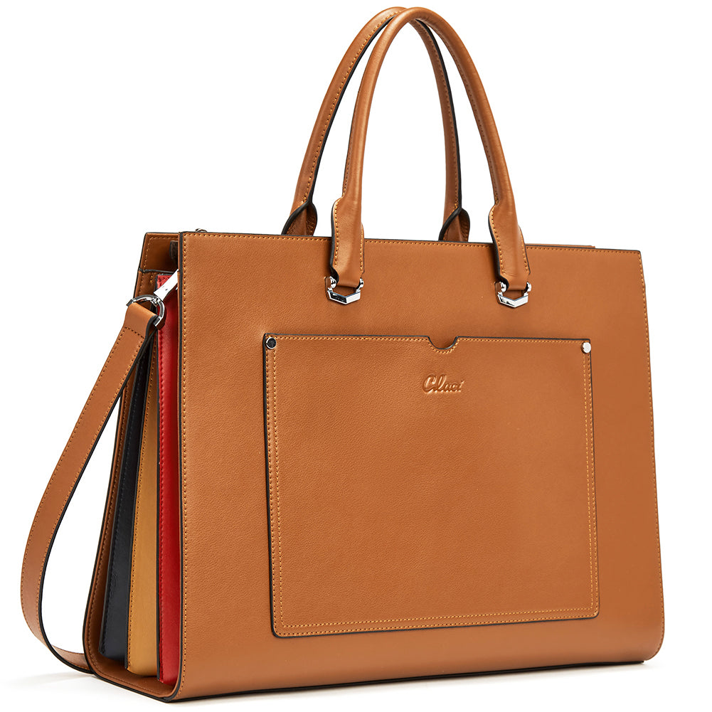 Lauren Refined Leather Briefcase For Women For Daily Use