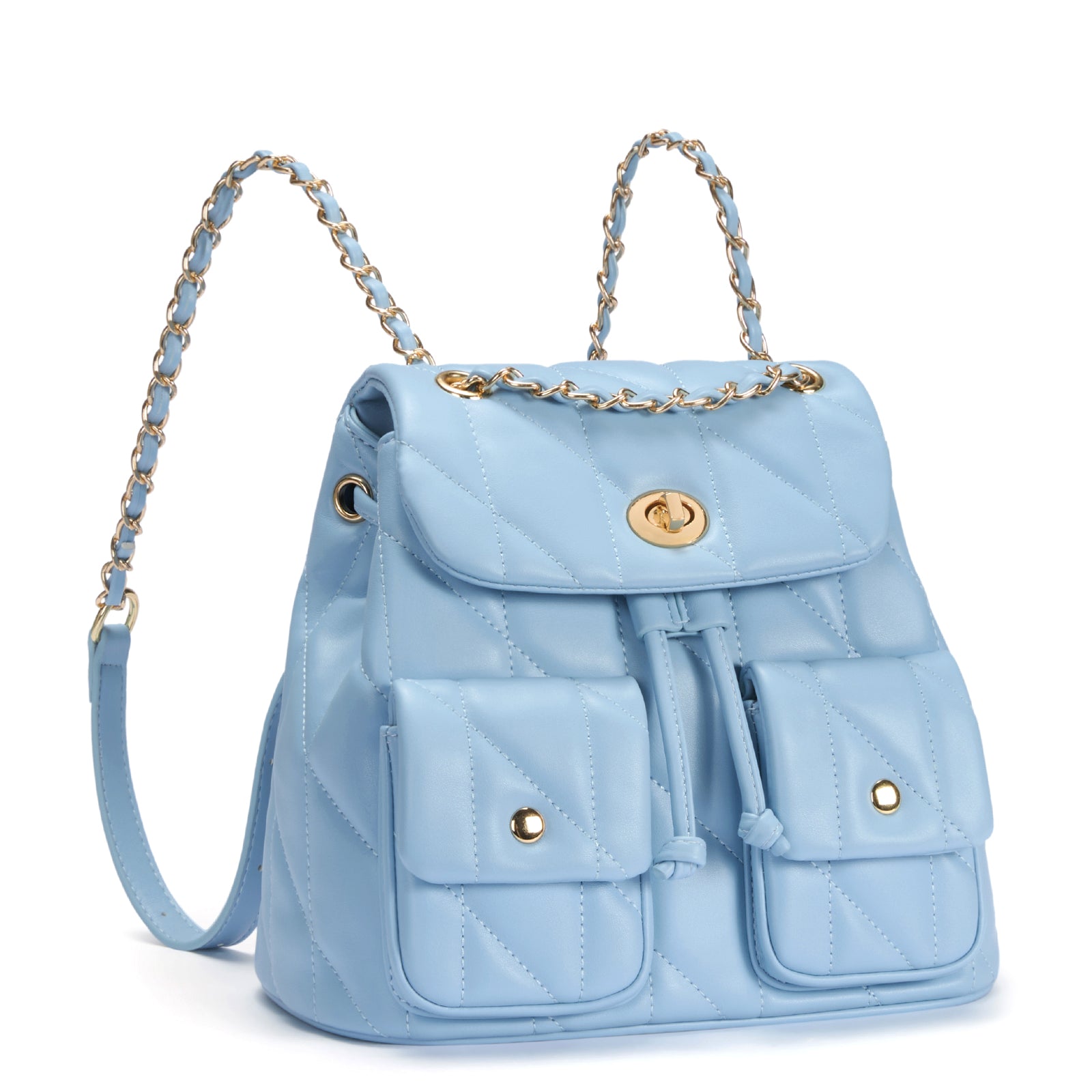 CLUCI Small Backpack Purse for Women,Mini Vegan Leather Tabby Backpack for Woman Quilted Bookbag Crossbody Bag