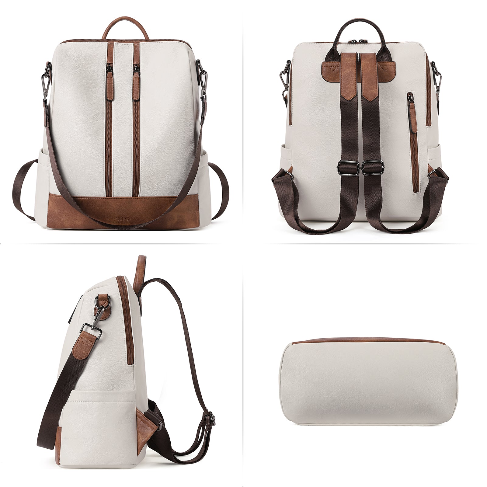 Greene Vegan Soft Leather Backpack Leather Purse For Work And Study