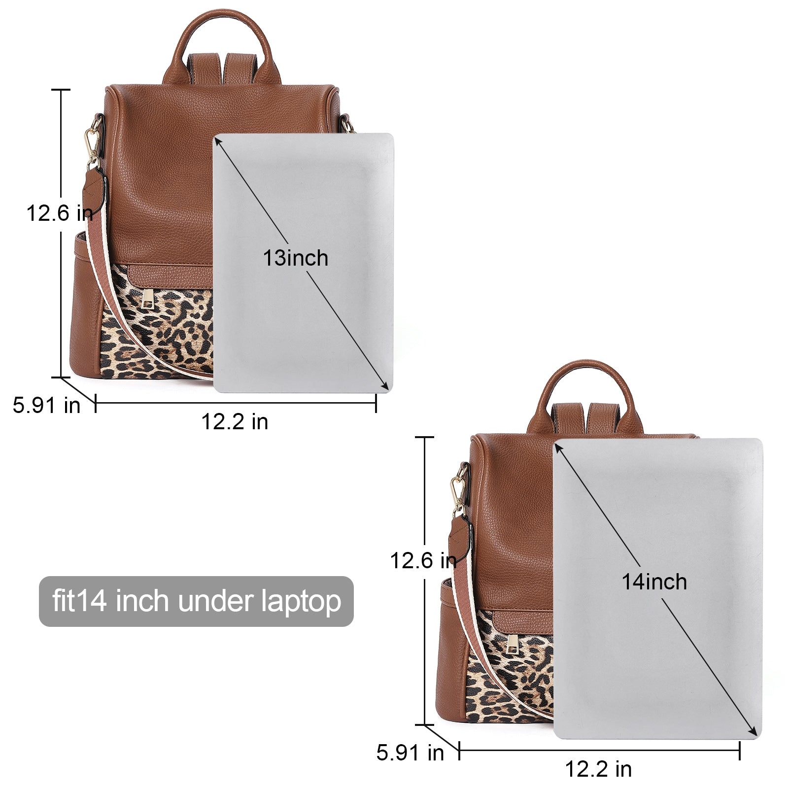 CLUCI Womens Backpack Purse Leather Anti-theft Large Fashion Designer Travel Bag