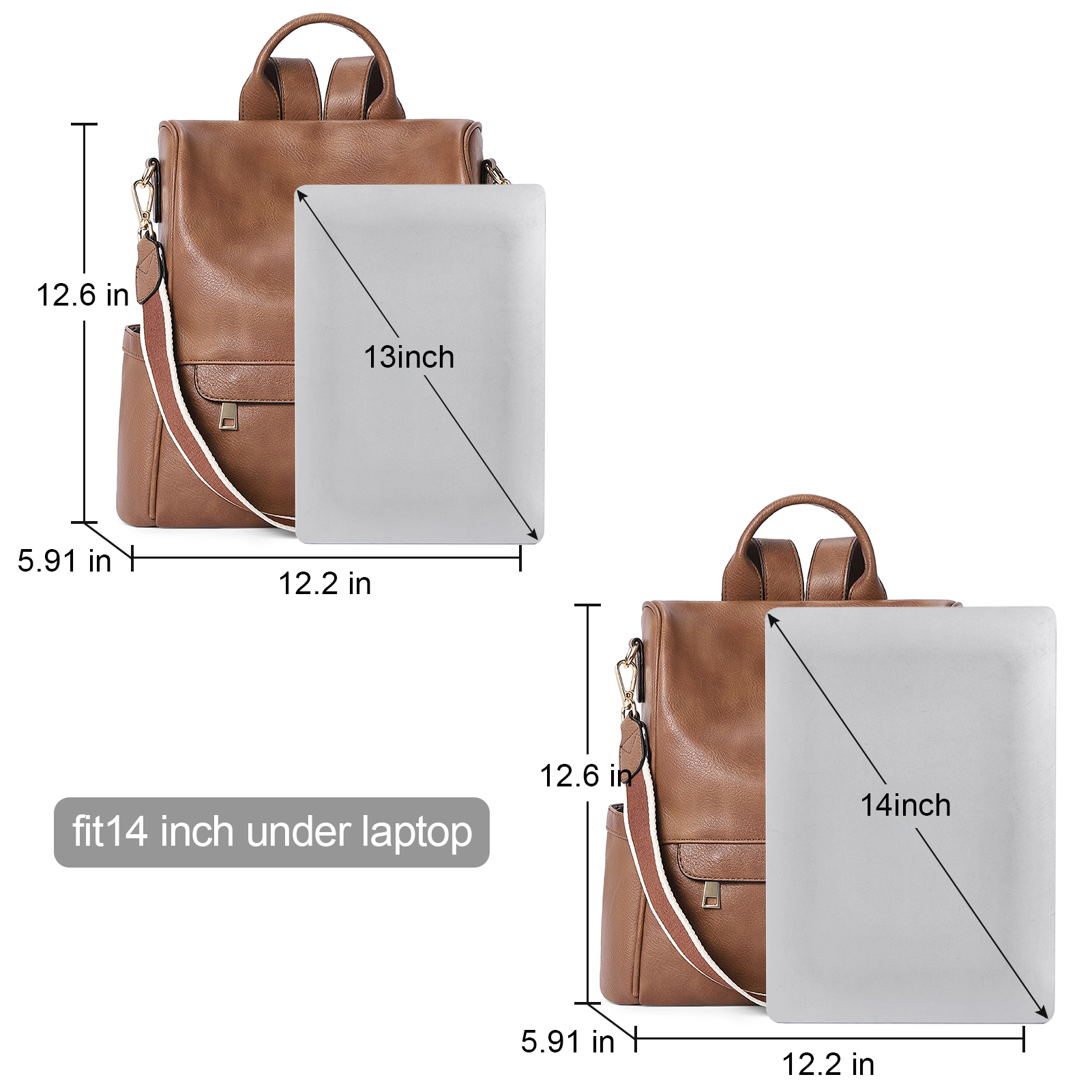 CLUCI Women Backpack Purse Fashion Leather Large Designer Travel Ladies College Shoulder Bags