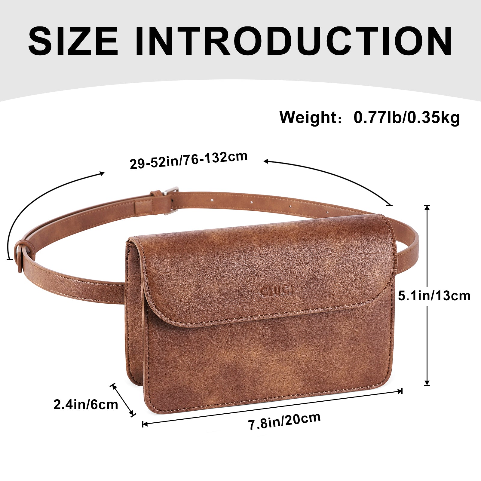 CLUCI Fanny Packs Crossbody Belt Bag Fashion Waist Bag with Adjustable Strap