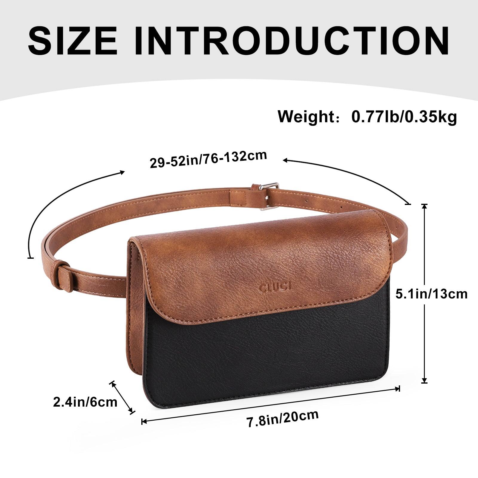 CLUCI Fanny Packs Crossbody Belt Bag Fashion Waist Bag with Adjustable Strap