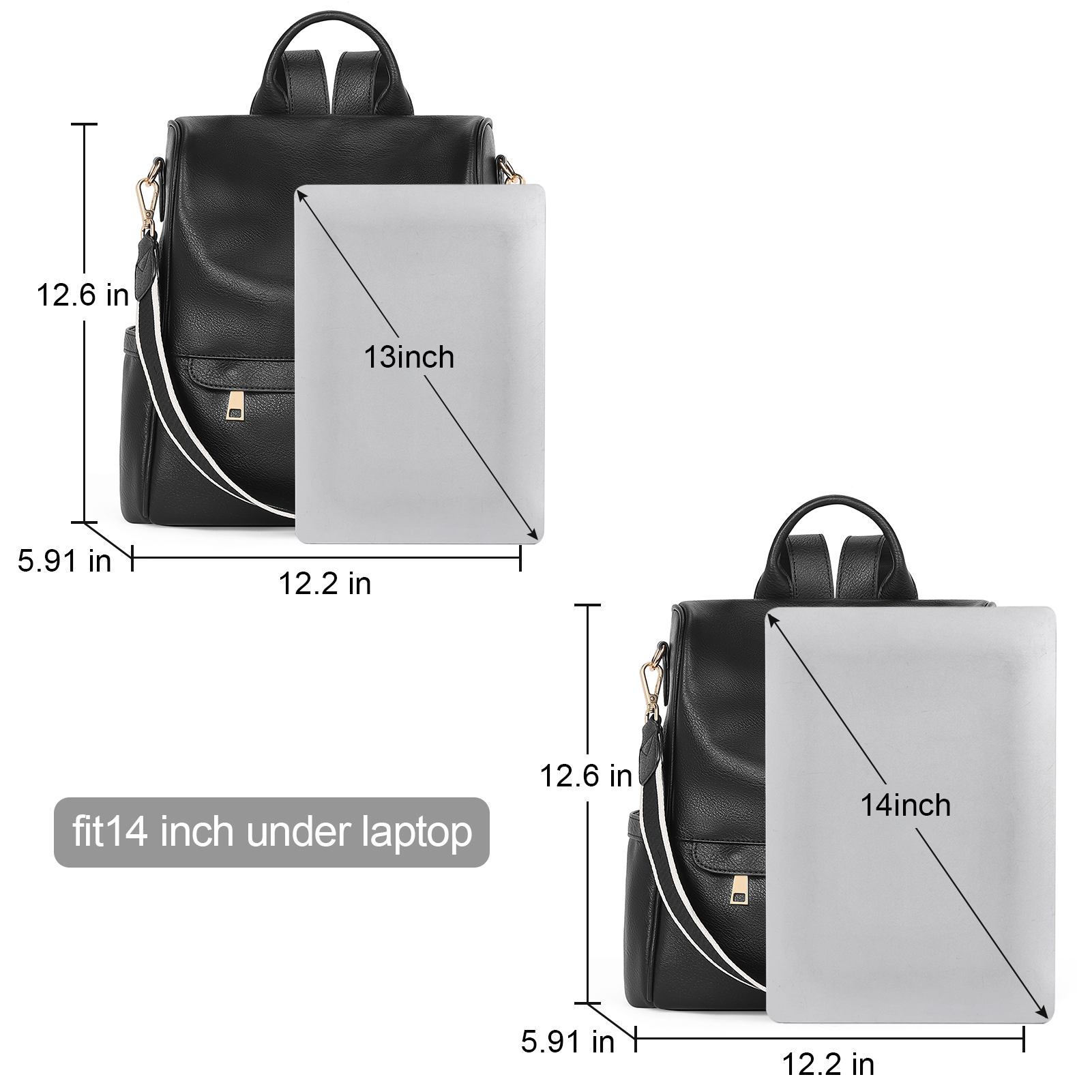 CLUCI Women Backpack Purse Fashion Leather Large Designer Travel Ladies College Shoulder Bags