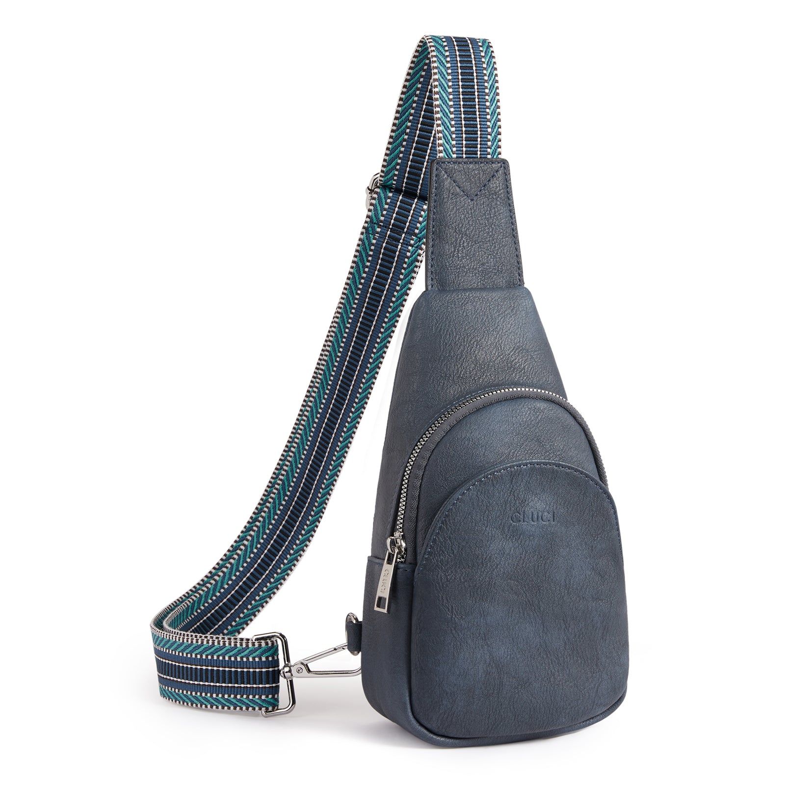 CLUCI Faux Leather Small Sling Bag Fashion Waist Packs with Guitar Strap for Women's Fanny Packs