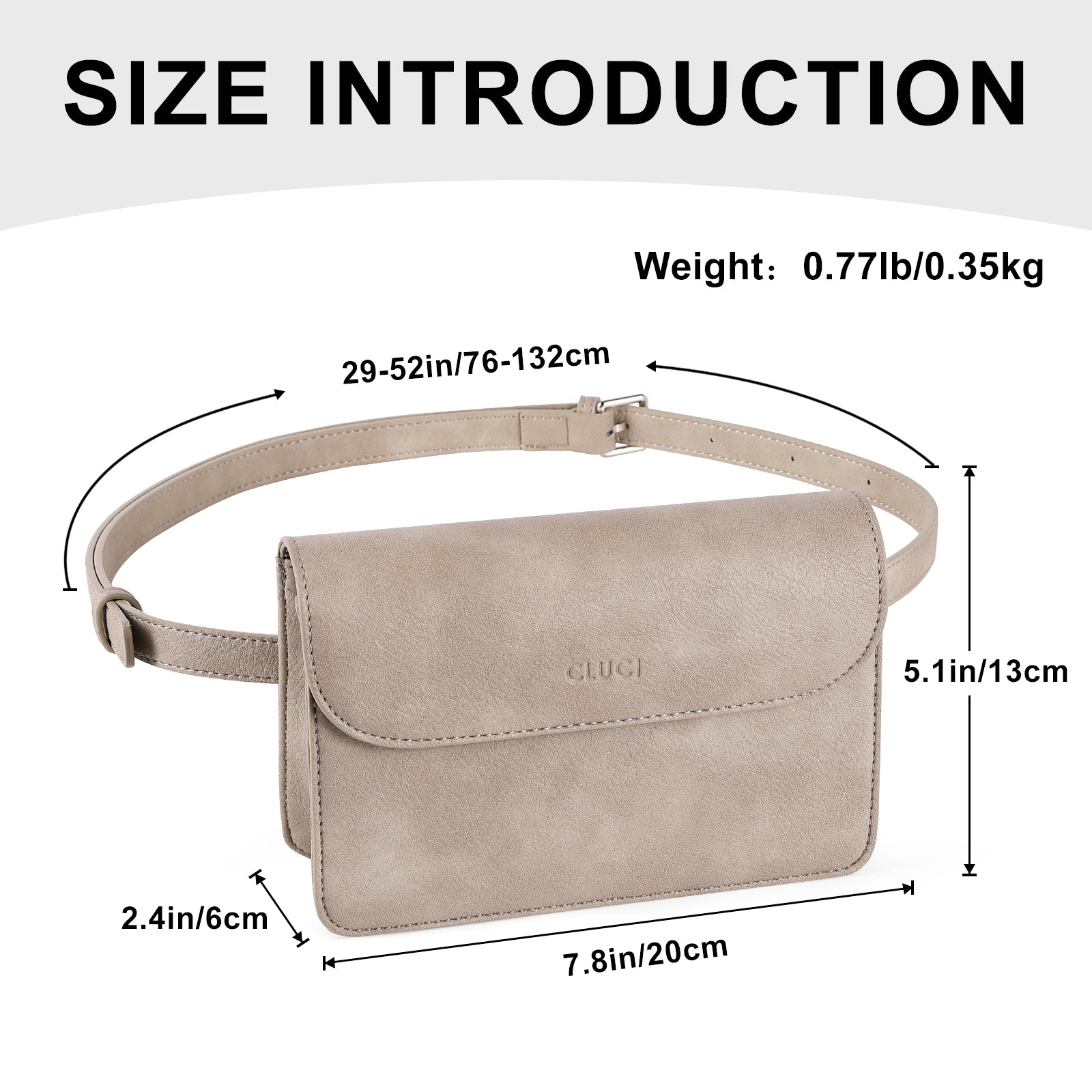 CLUCI Fanny Packs Crossbody Belt Bag Fashion Waist Bag with Adjustable Strap