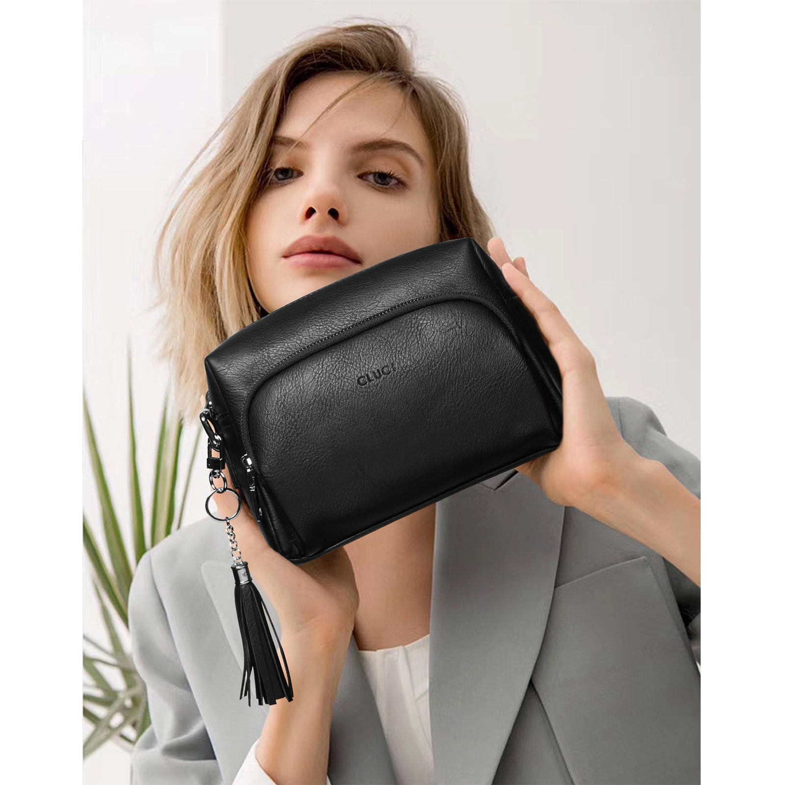 Crossbody Purses for Women Vegan Leather Crossbody Bags with Adjustable Wide Strap