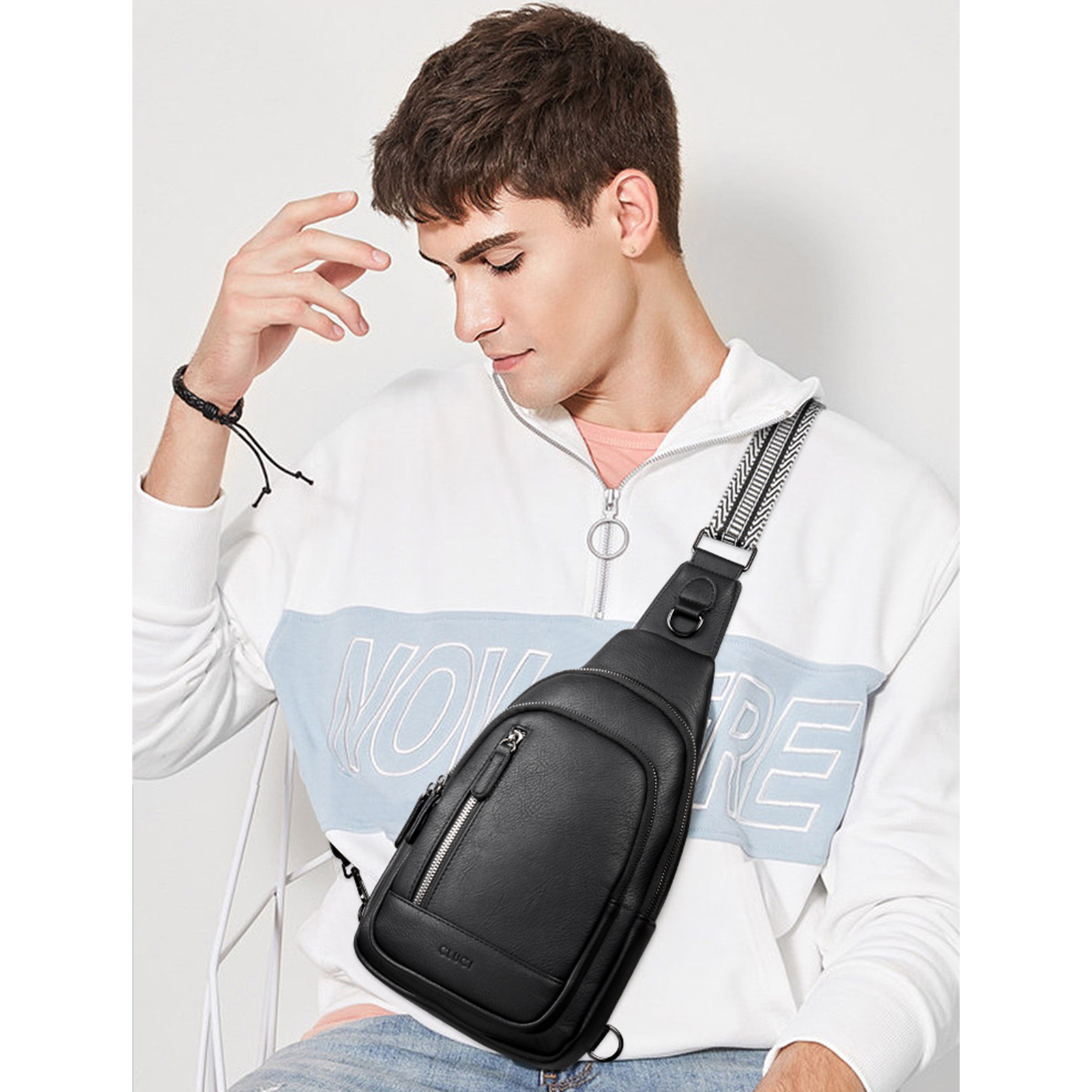 CLUCI Sling Bag for Women Crossbody Leather
