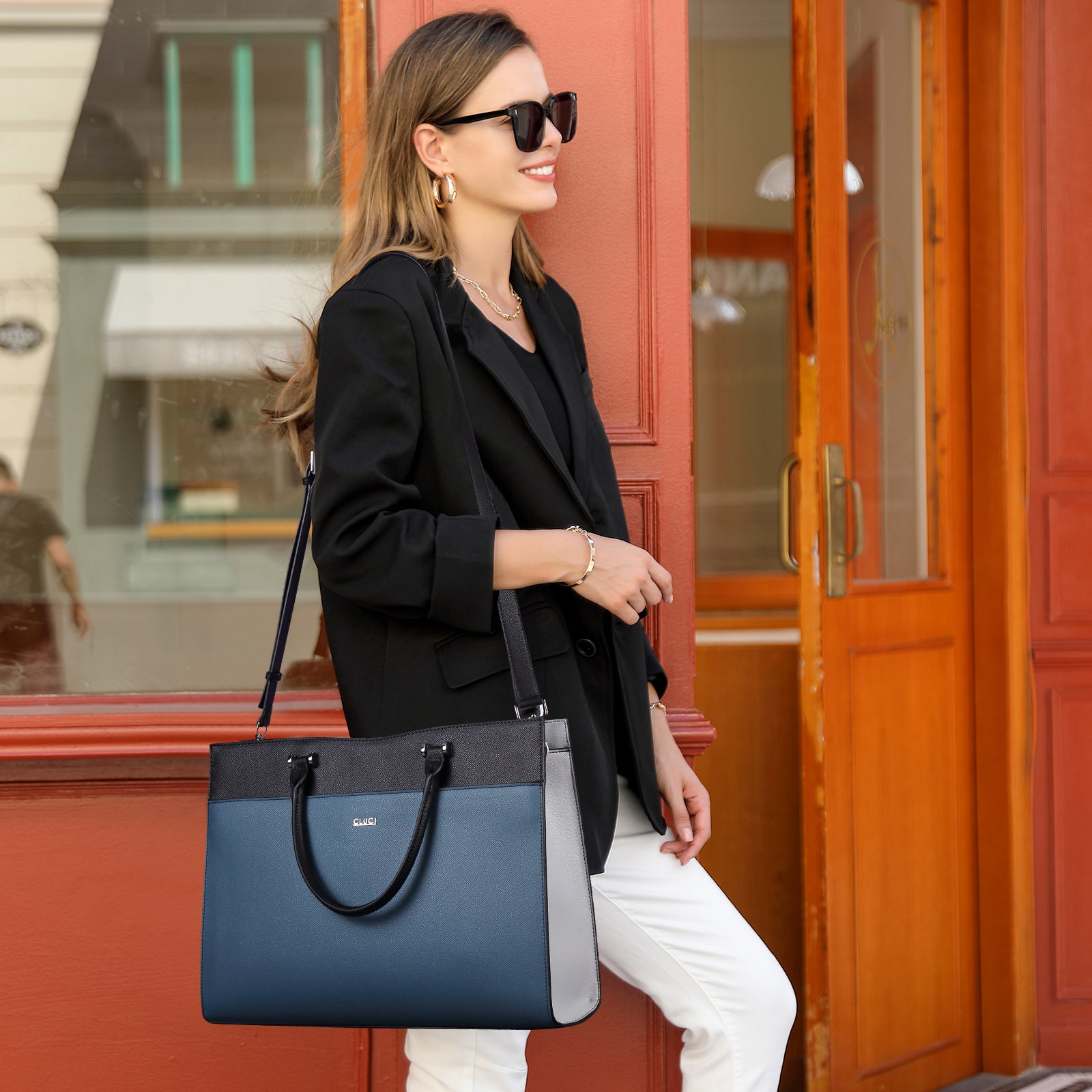 Lauren Ladies Vegan Leather Laptop Briefcase Laptop Bag