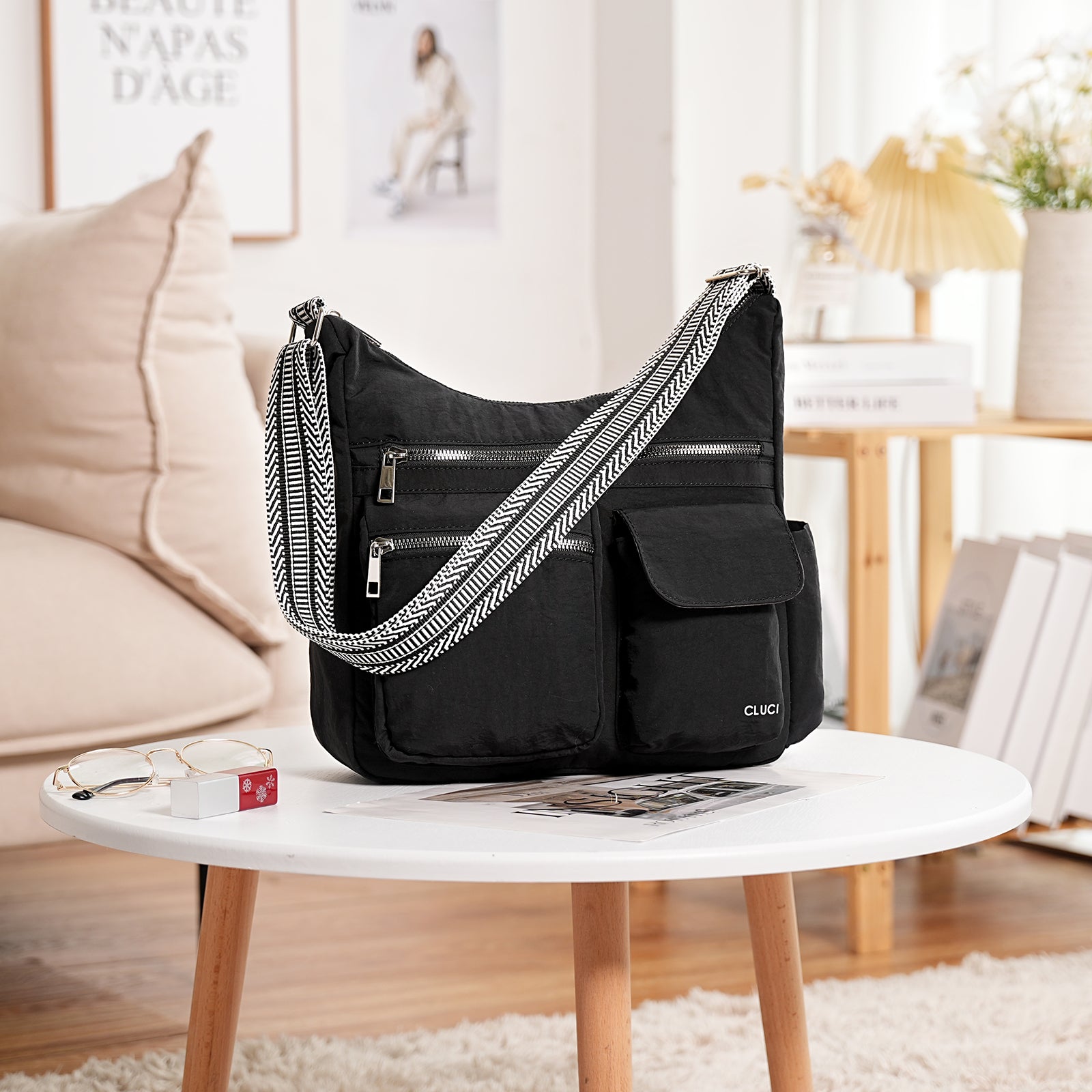 Waterproof Nylon Crossbody Bags For Women Trendy Fashion Shoulder Bag Purse