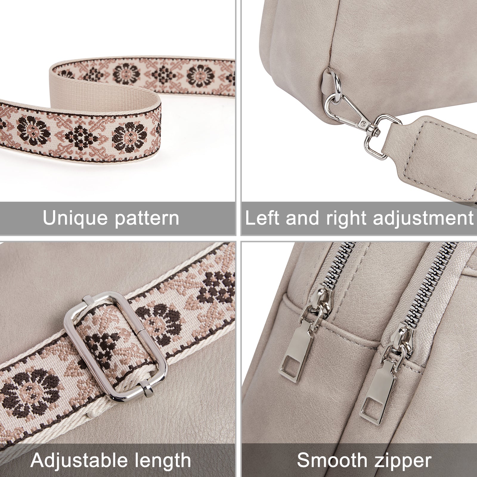 CLUCI Large Leather Fanny Packs Sling Bag for Women Crossbody Purse Trendy Chest Bag