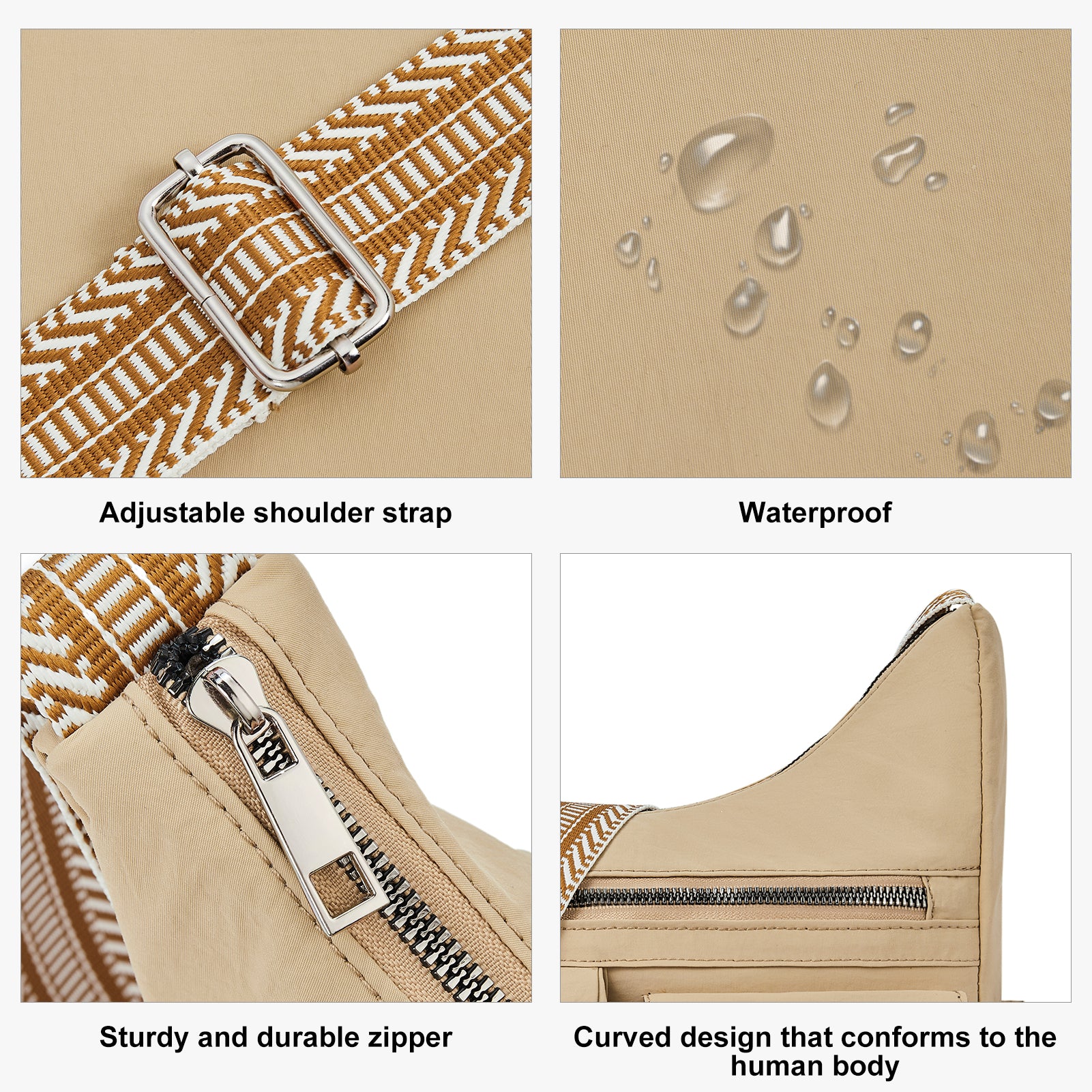 Waterproof Nylon Crossbody Bags For Women Trendy Fashion Shoulder Bag Purse