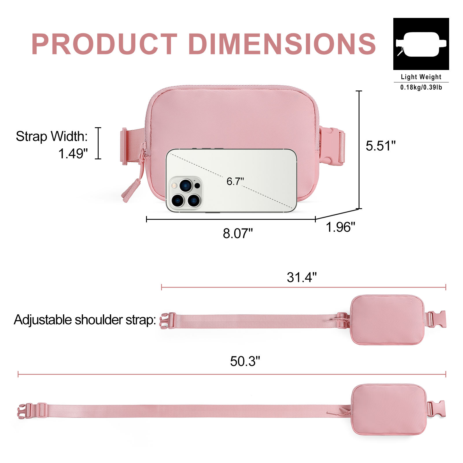 CLUCI Small Trendy Crossbody Belt Bag Women's Fanny Pack