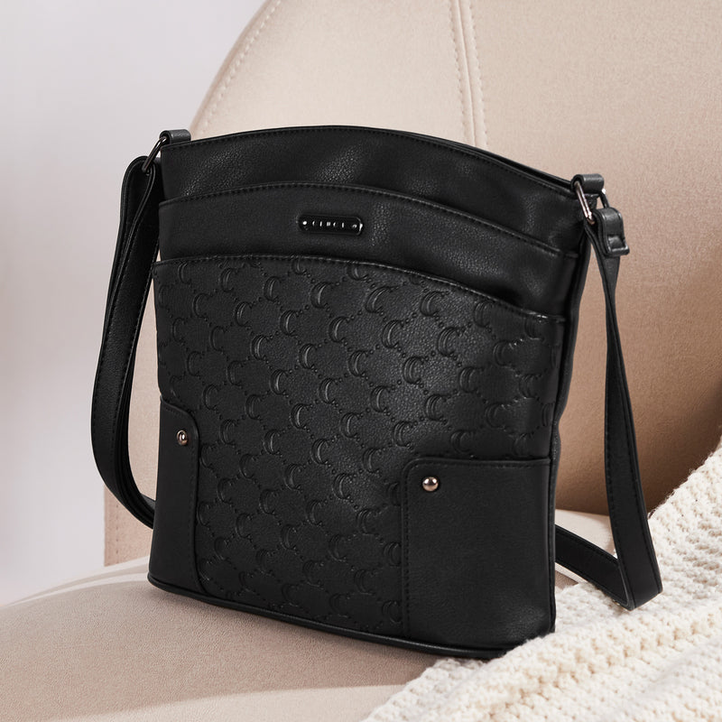 Amos Triple Pockets Vintage Crossbody Bag