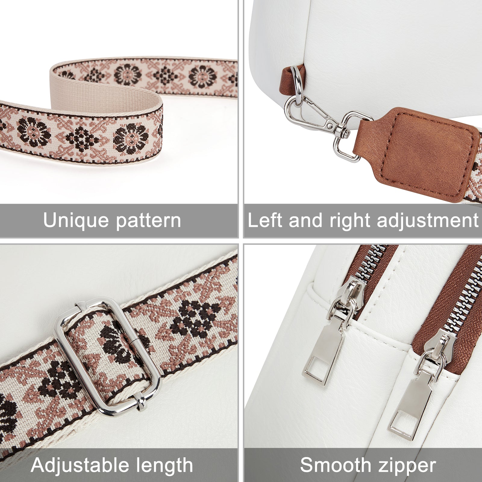 CLUCI Large Leather Fanny Packs Sling Bag for Women Crossbody Purse Trendy Chest Bag