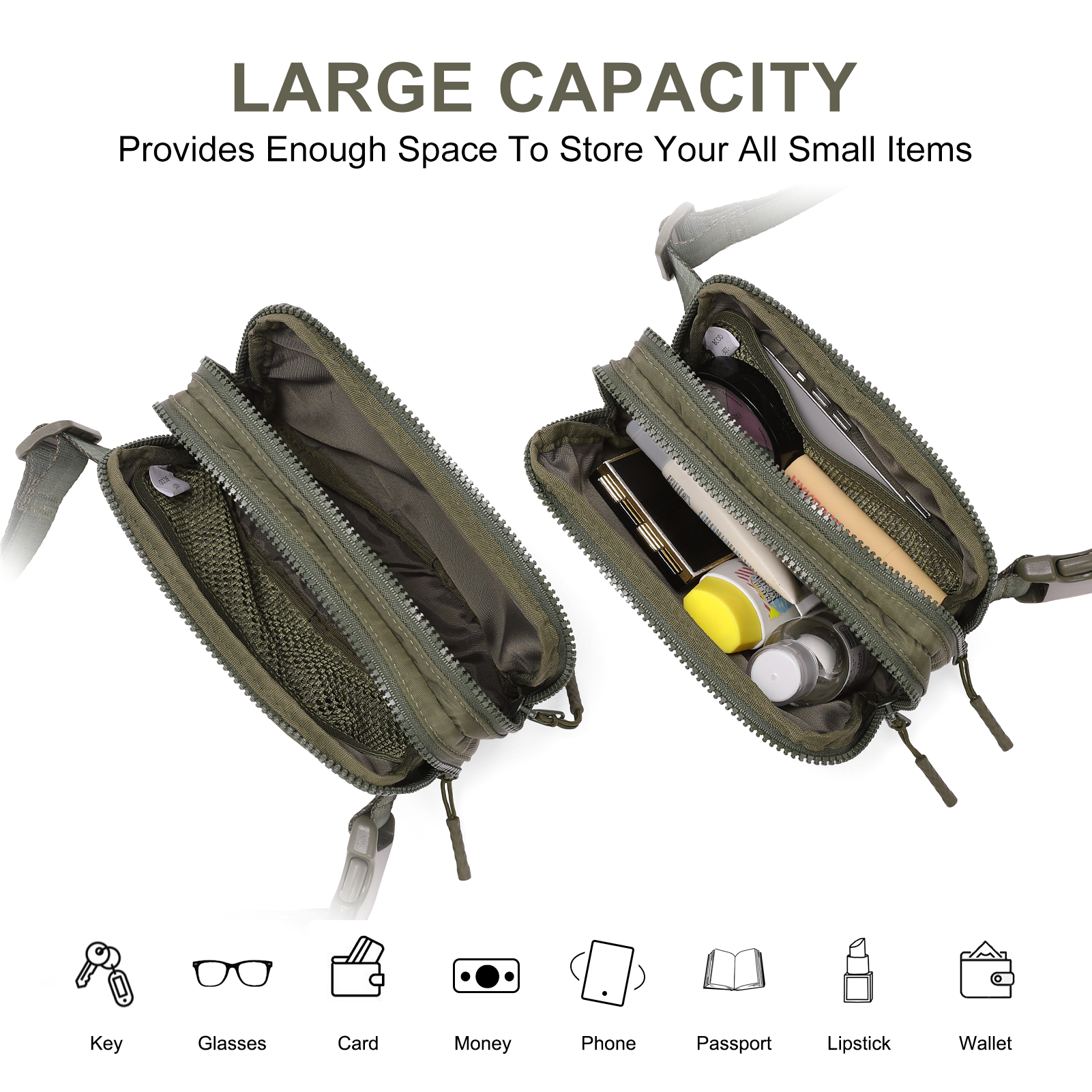 CLUCI Small Trendy Crossbody Belt Bag Women's Fanny Pack