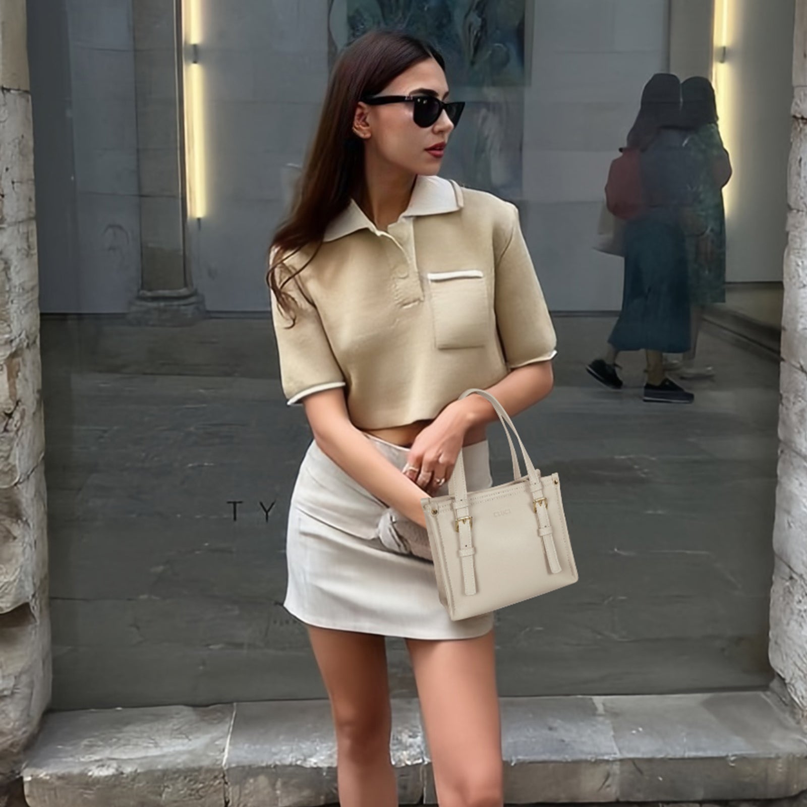 CLUCI Leather Tote Bag for Women with Adjustable Shoulder Strap