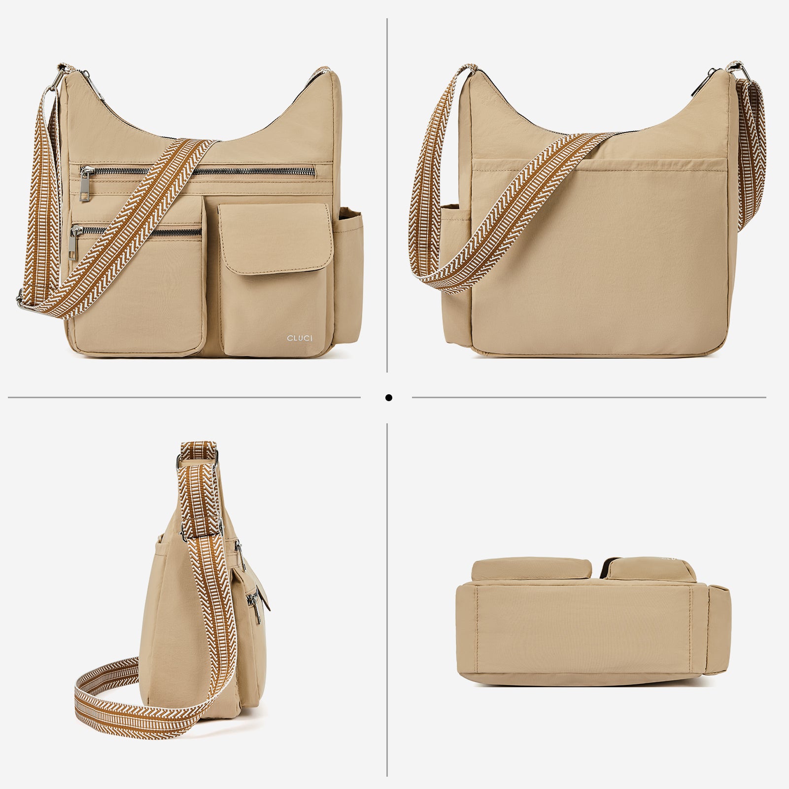 Waterproof Nylon Crossbody Bags For Women Trendy Fashion Shoulder Bag Purse