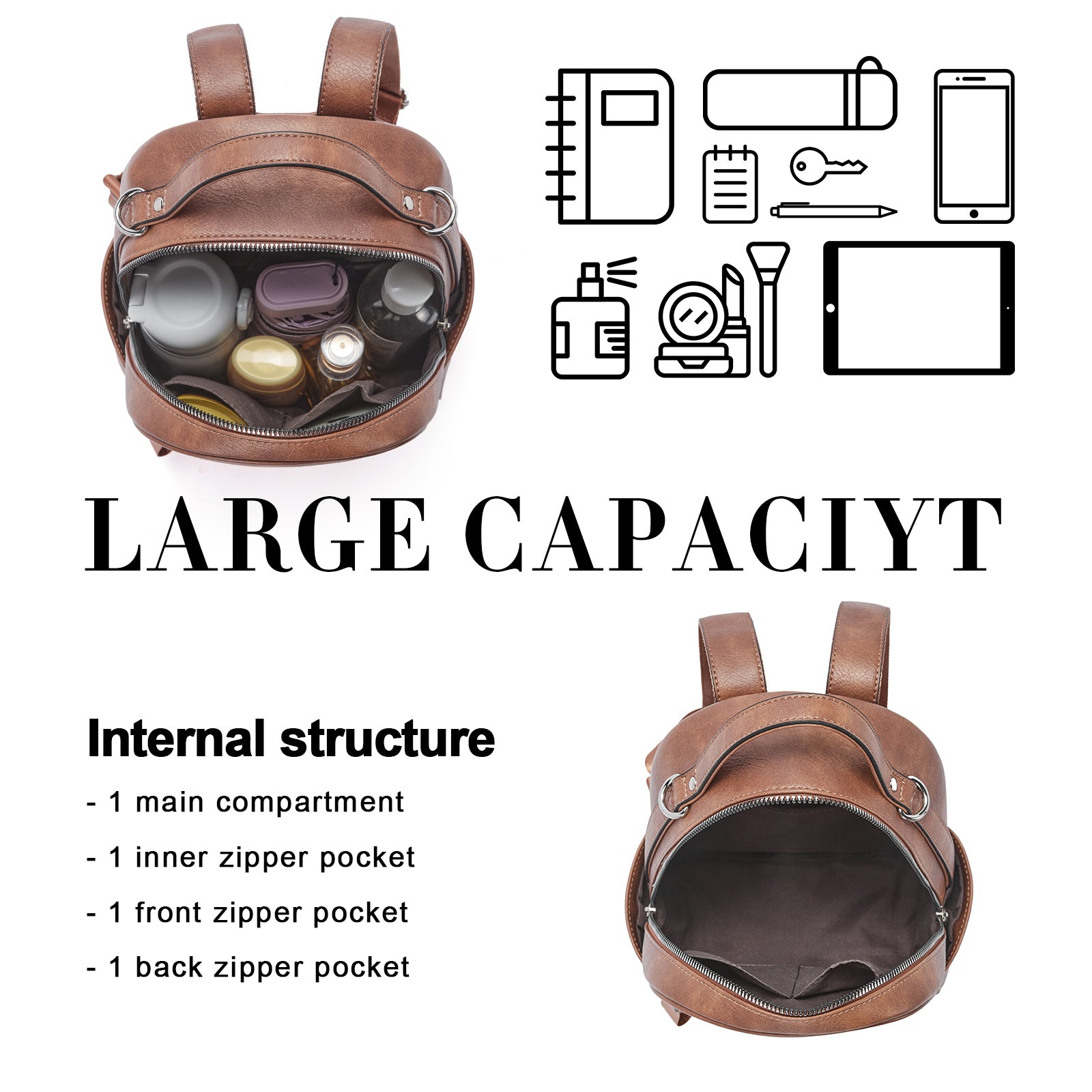 CLUCI Mini Backpack Purse for Women Shoulder Backpack Convertible Handbags