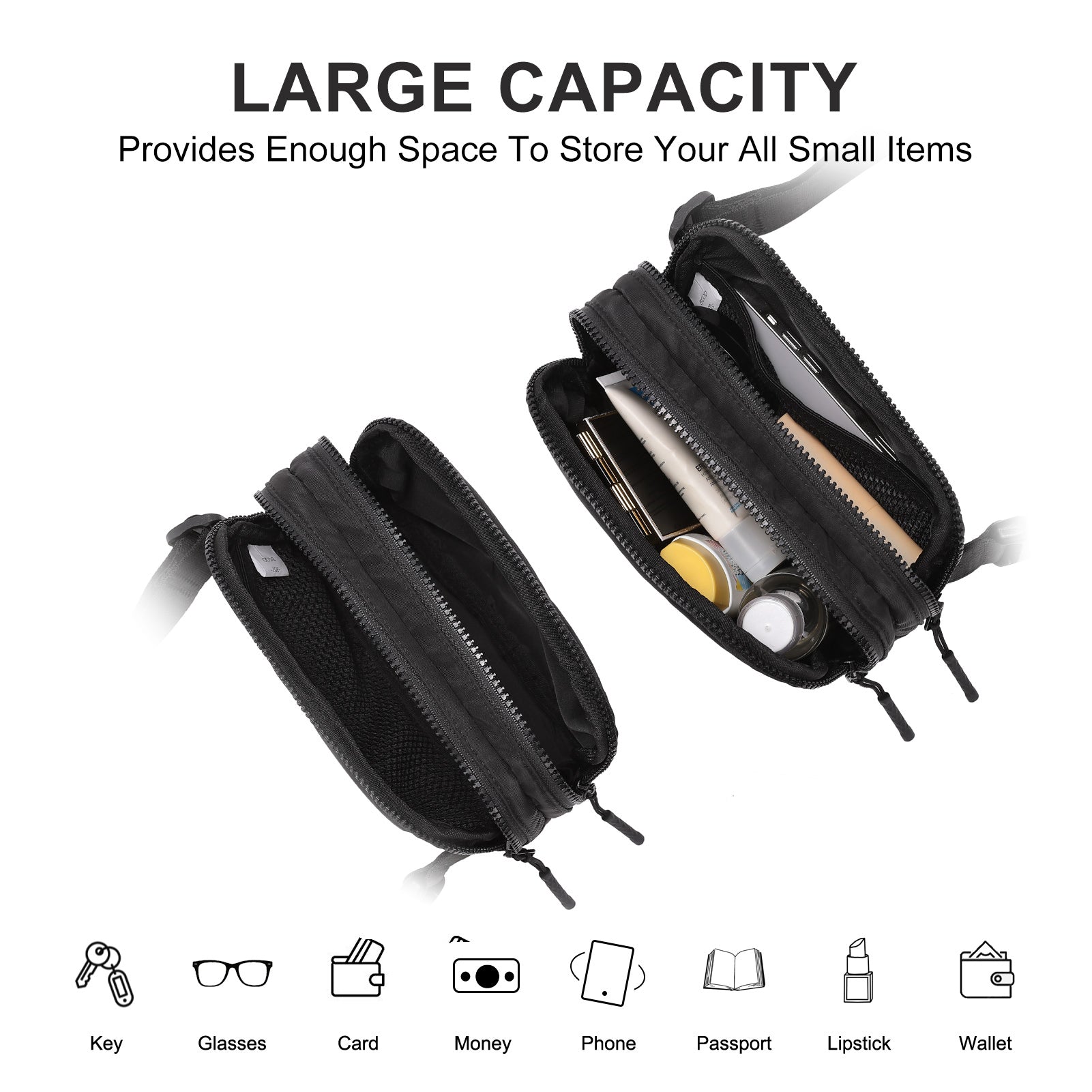 CLUCI Small Trendy Crossbody Belt Bag Women's Fanny Pack