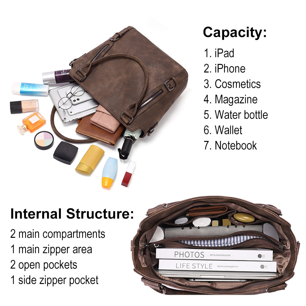 CLUCI Hobo Bags Large Tote with Adjustable Shoulder Strap