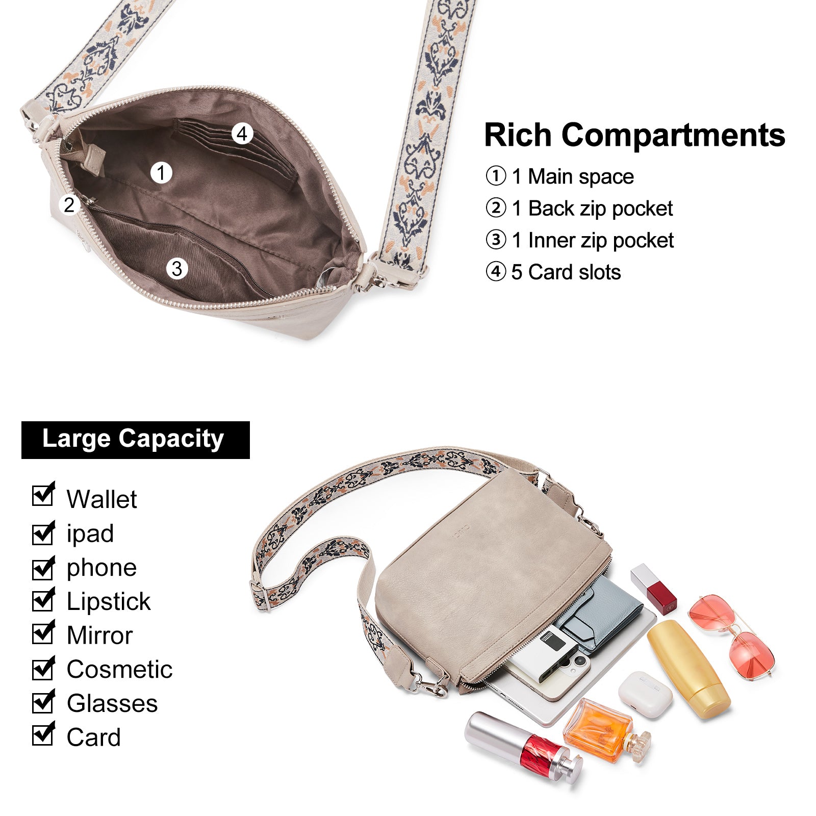 CLUCI Purse for Women Crossbody Bags Trendy Women Crossbody Handbags