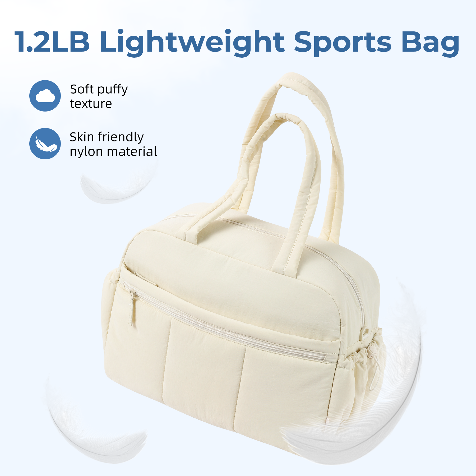 CLUCI Duffle Bag for Travel, Gym Bag for Women, Puffer Tote Small Carry On Bag, 30L Duffle Weekender Bags with Wet Pocket