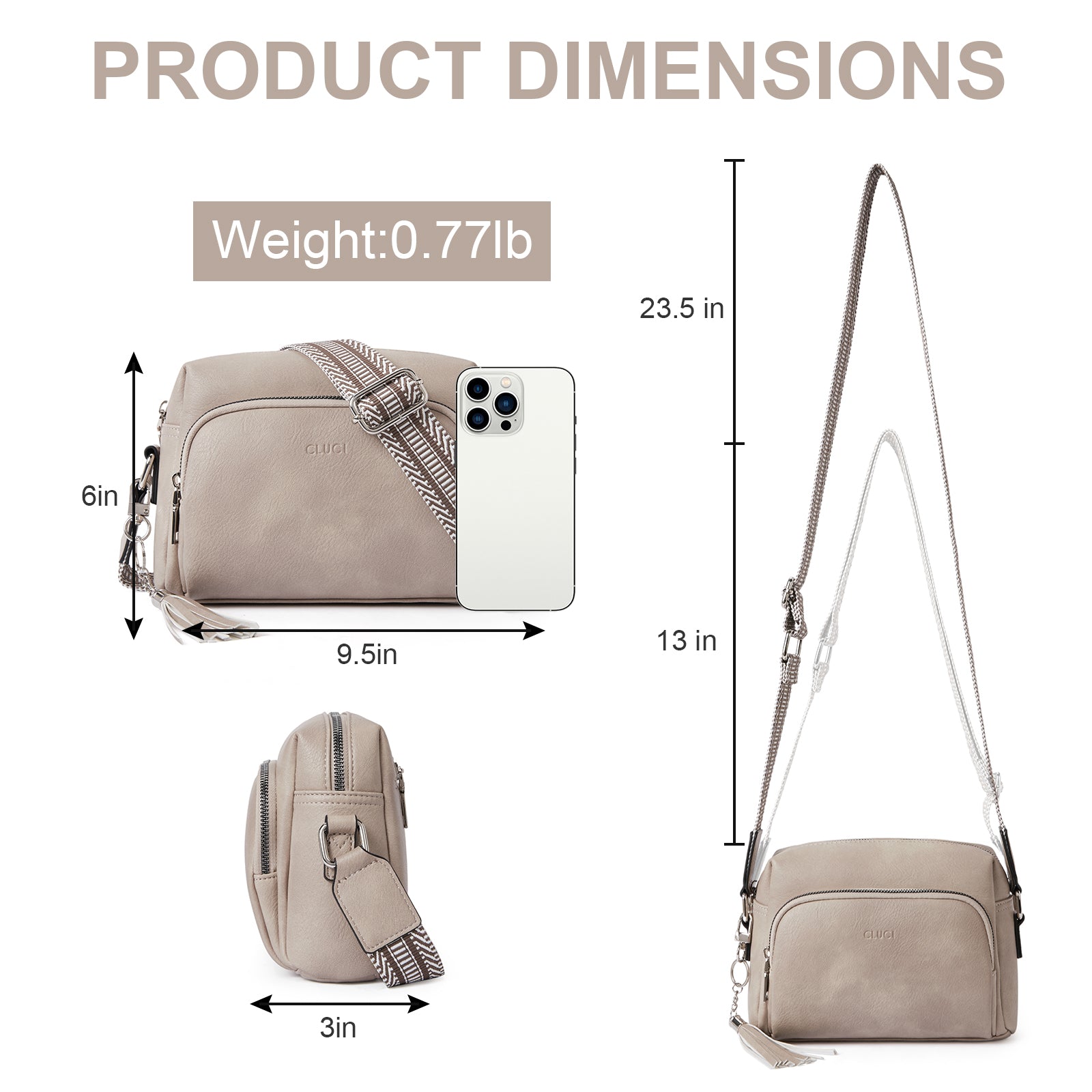 Crossbody Purses for Women Vegan Leather Crossbody Bags with Adjustable Wide Strap