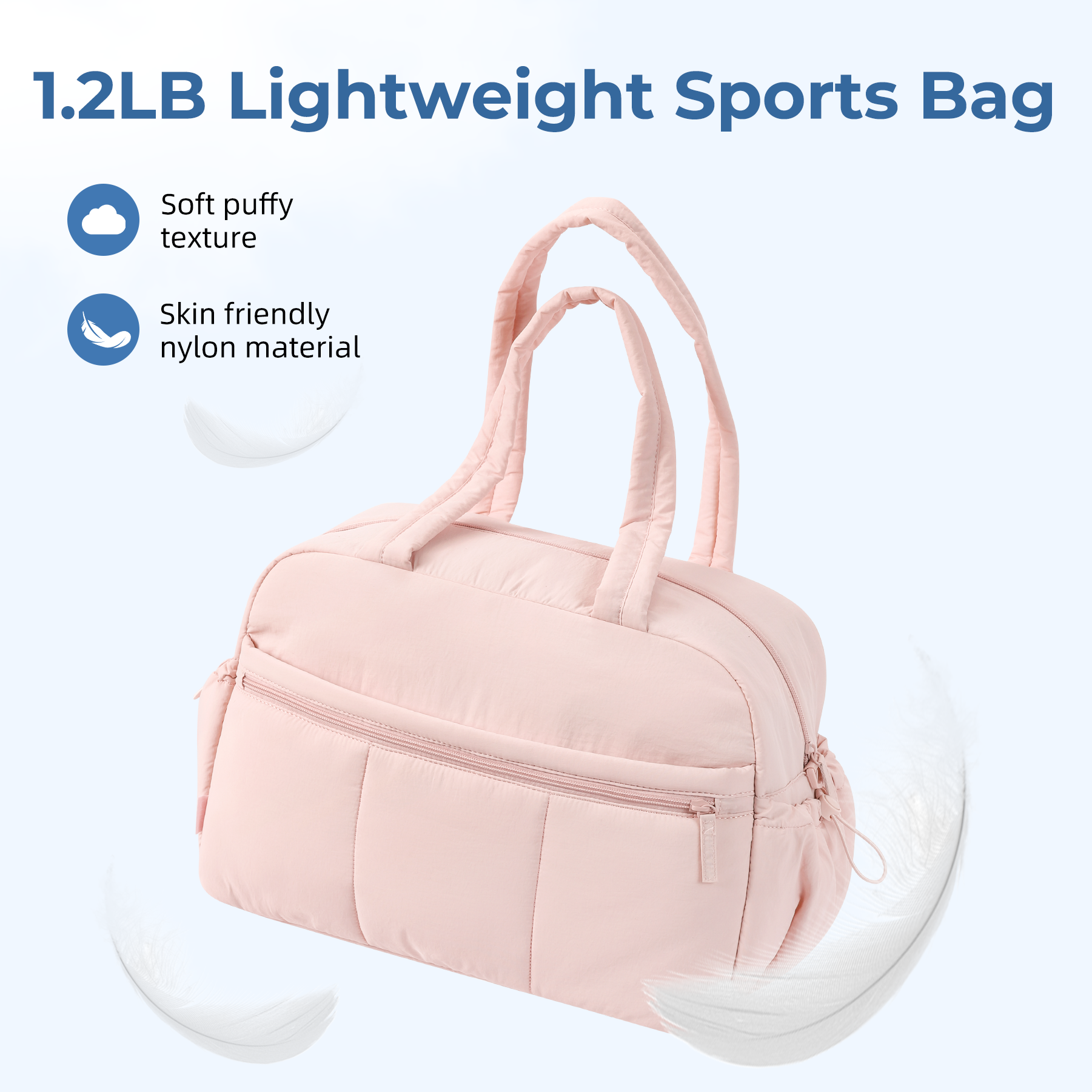 CLUCI Duffle Bag for Travel, Gym Bag for Women, Puffer Tote Small Carry On Bag, 30L Duffle Weekender Bags with Wet Pocket