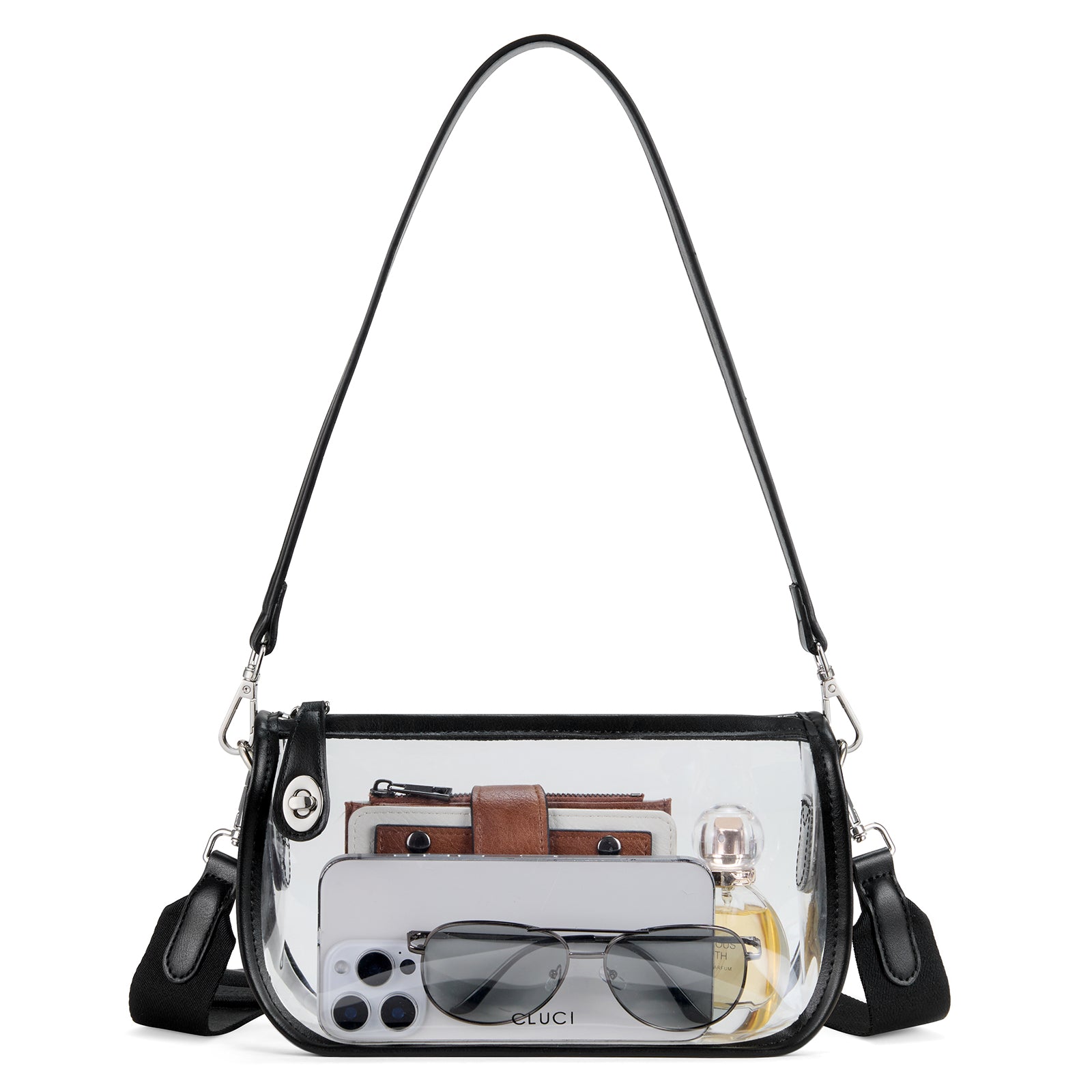 CLUCI Clear Purse Crossbody Bags for Concerts Sports Events Festivals