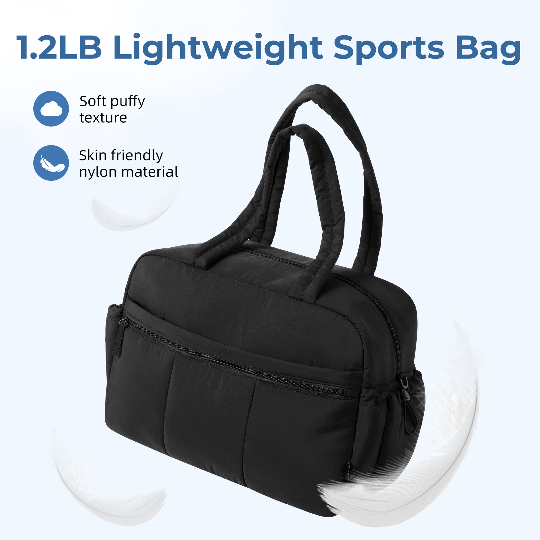 CLUCI Duffle Bag for Travel, Gym Bag for Women, Puffer Tote Small Carry On Bag, 30L Duffle Weekender Bags with Wet Pocket