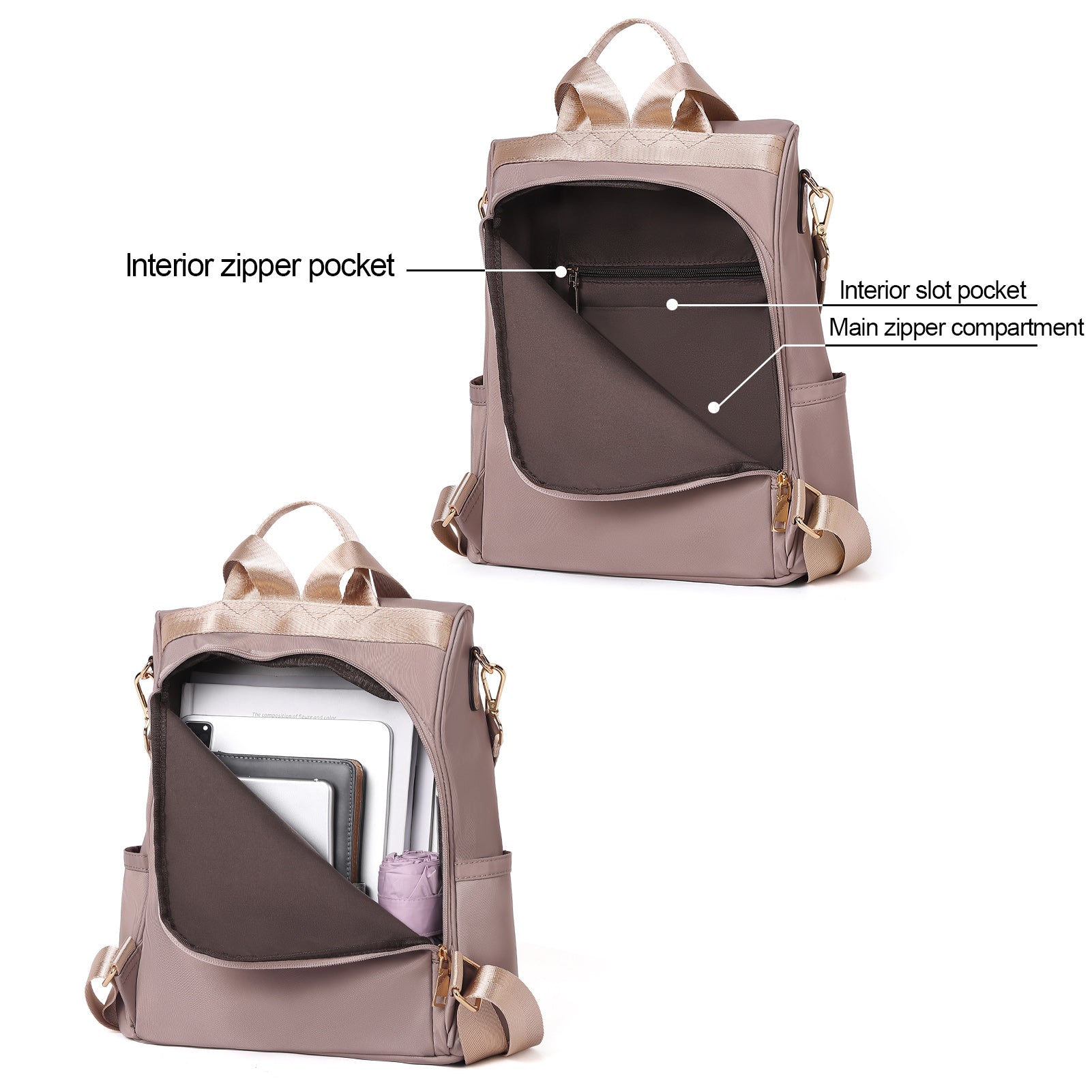 CLUCI Womens Backpack Purse Anti-theft Fashion Designer Travel Bag Ladies Shoulder Bags