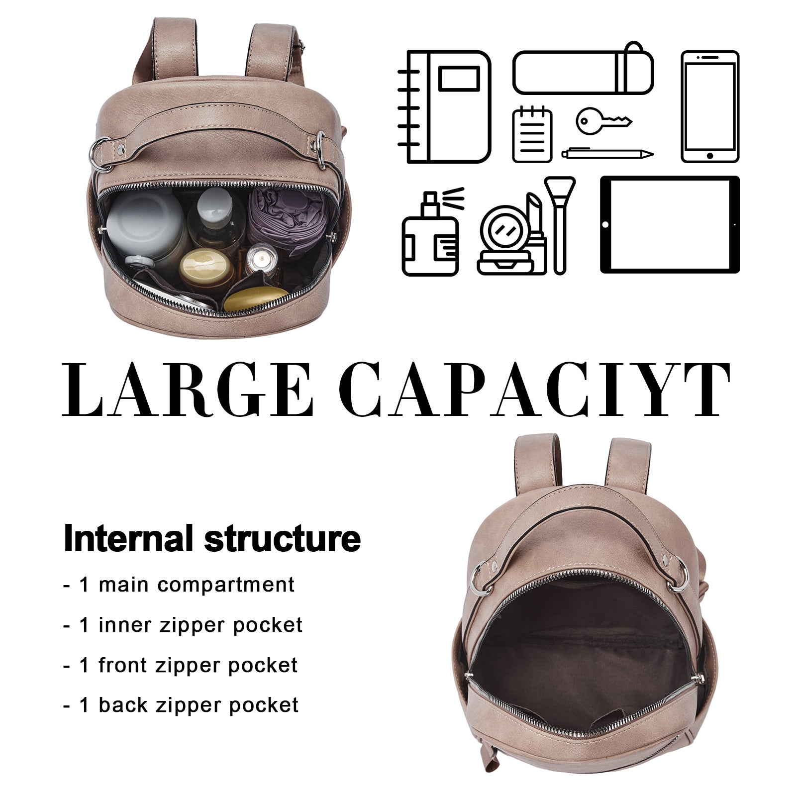 CLUCI Mini Backpack Purse for Women Shoulder Backpack Convertible Handbags