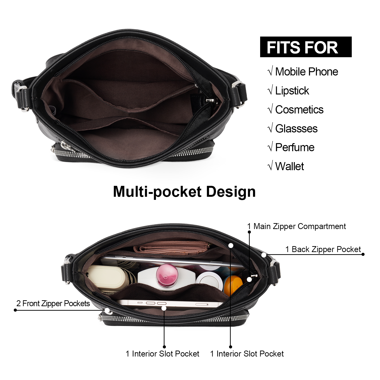 Amos Vintage Patchwork Crossbody Bag