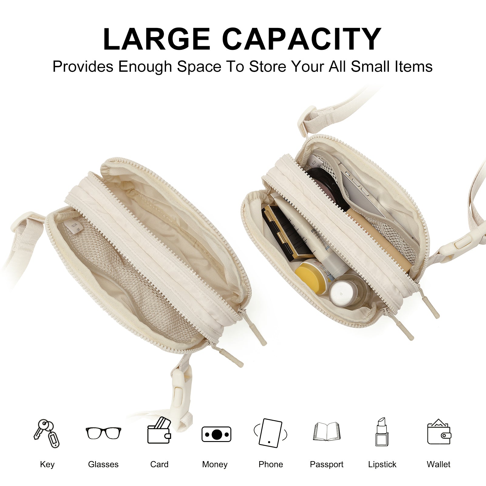 CLUCI Small Trendy Crossbody Belt Bag Women's Fanny Pack