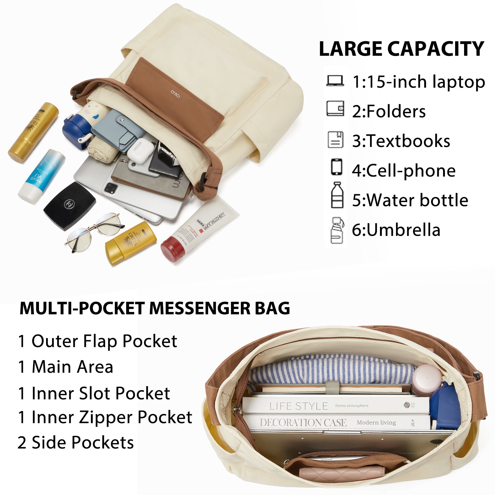 Canvas Messenger Bag Large Hobo Crossbody Bag Tote Bag for Women and Men hippie bag side bag satchel bags Shoulder bags