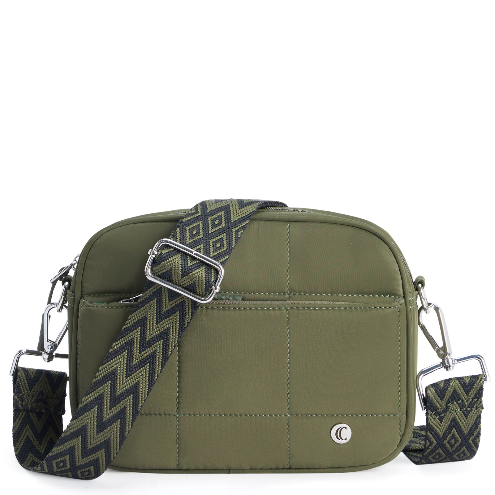crossbody bag travel women CLUCI Quilted Crossbody Bags for Women Lightweight Puffer Shoulder Bag Travel Purses with Wide Strap, Green