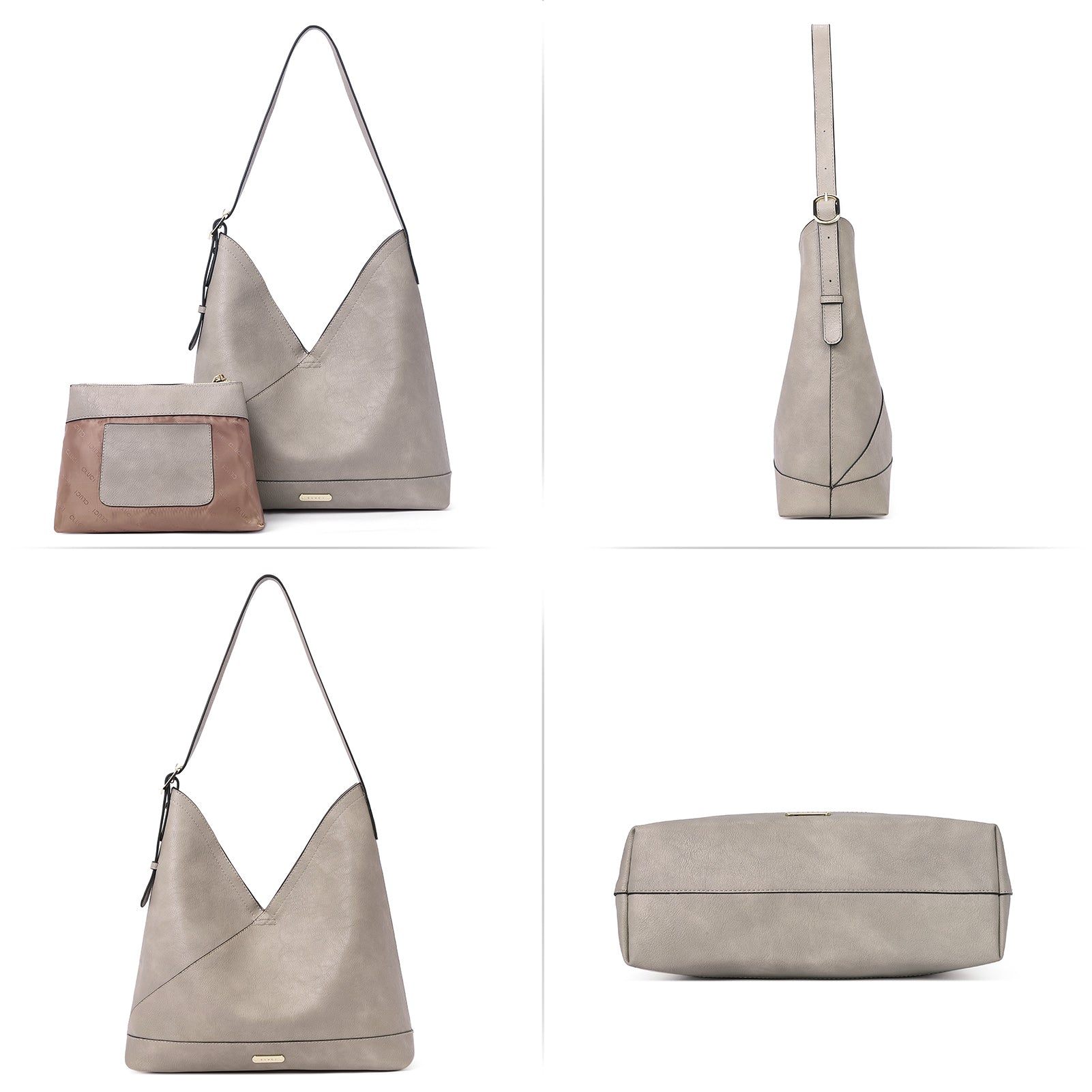 CLUCI Hobo Bags for Women Vegan Leather Purses Designer Handbags Tote Fashion Large Ladies Shoulder Bag