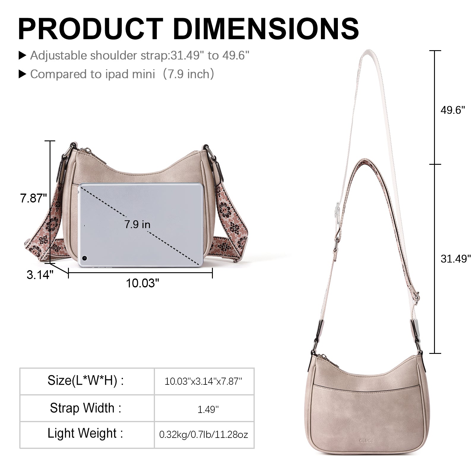 Trendy Crossbody Purses for Women with Adjustable Strap