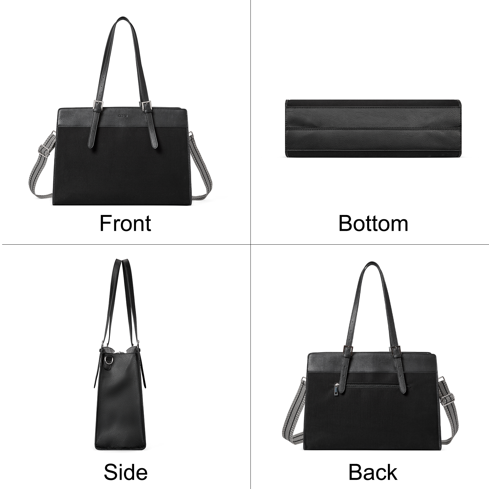 CLUCI Laptop Tote Bag for women 15.6 inch Canvas Work Handbag Large Women's briefcase Office Shoulder Bag