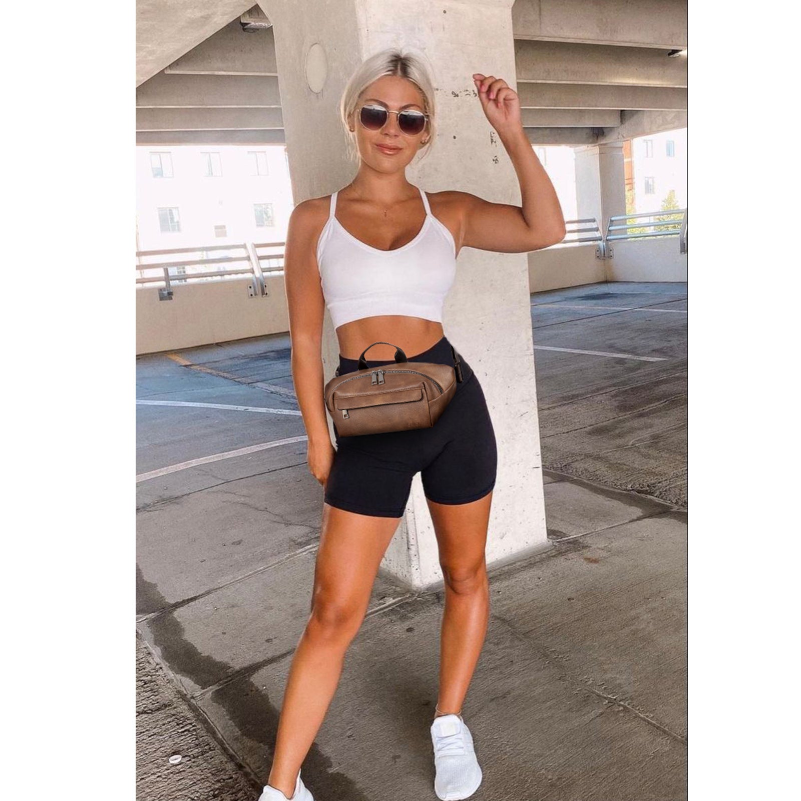 CLUCI Leather Belt Bag Fanny Pack Crossbody Bags for Women Trendy Waist Bag with Adjustable Strap