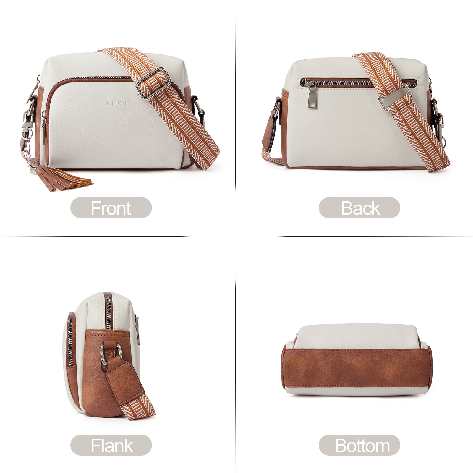 Crossbody Purses for Women Vegan Leather Crossbody Bags with Adjustable Wide Strap