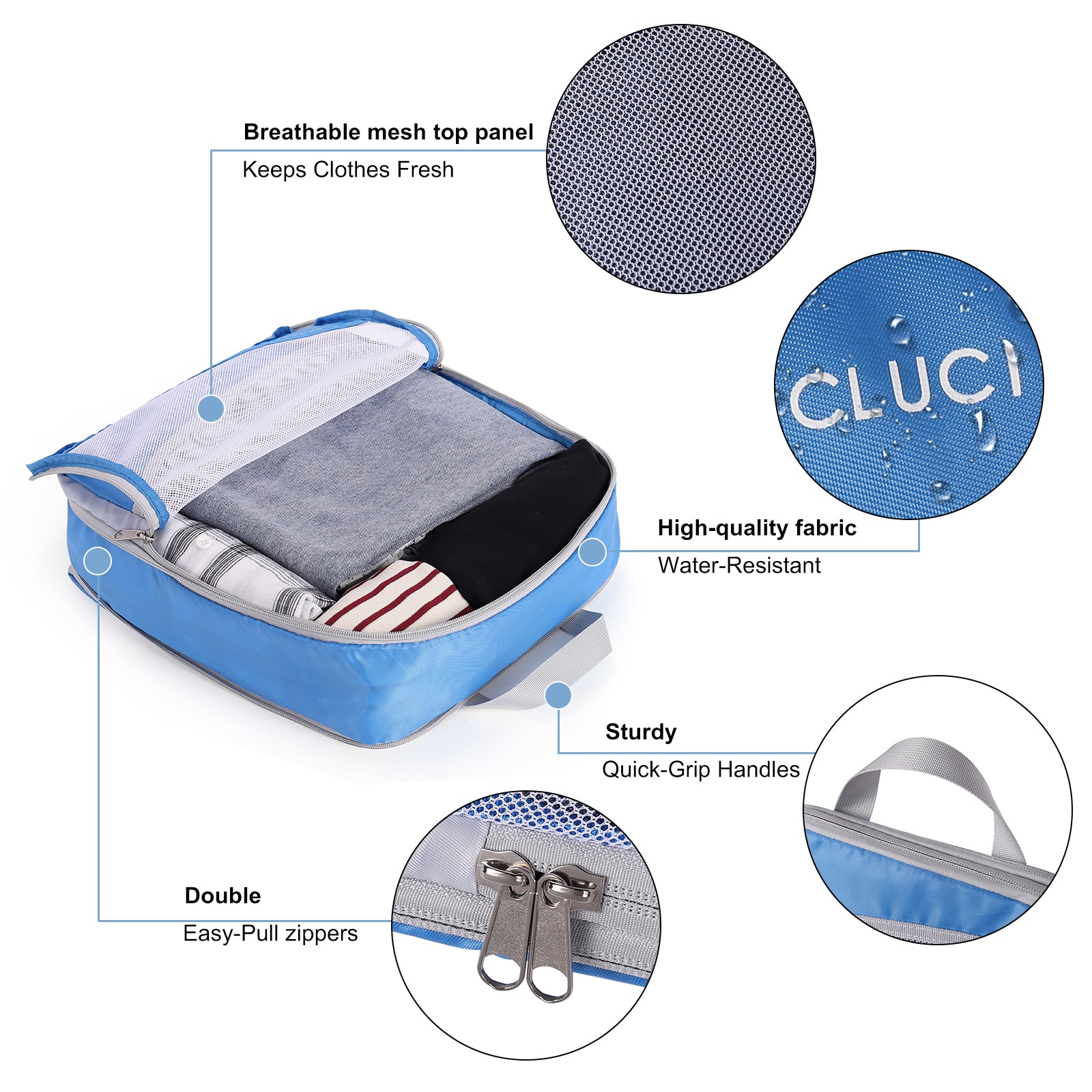 4 Set Compression Packing Cubes for Travel