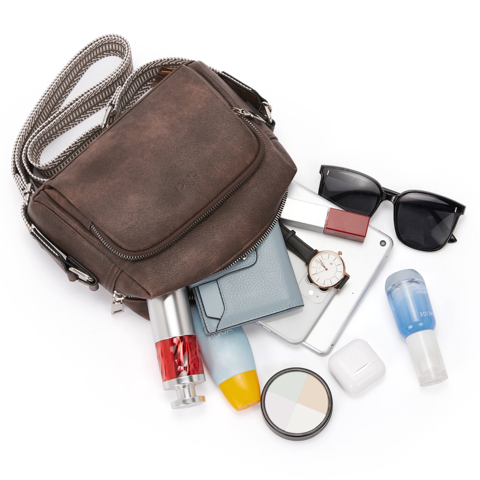 Crossbody Purses for Women Vegan Leather Crossbody Bags with Adjustable Wide Strap